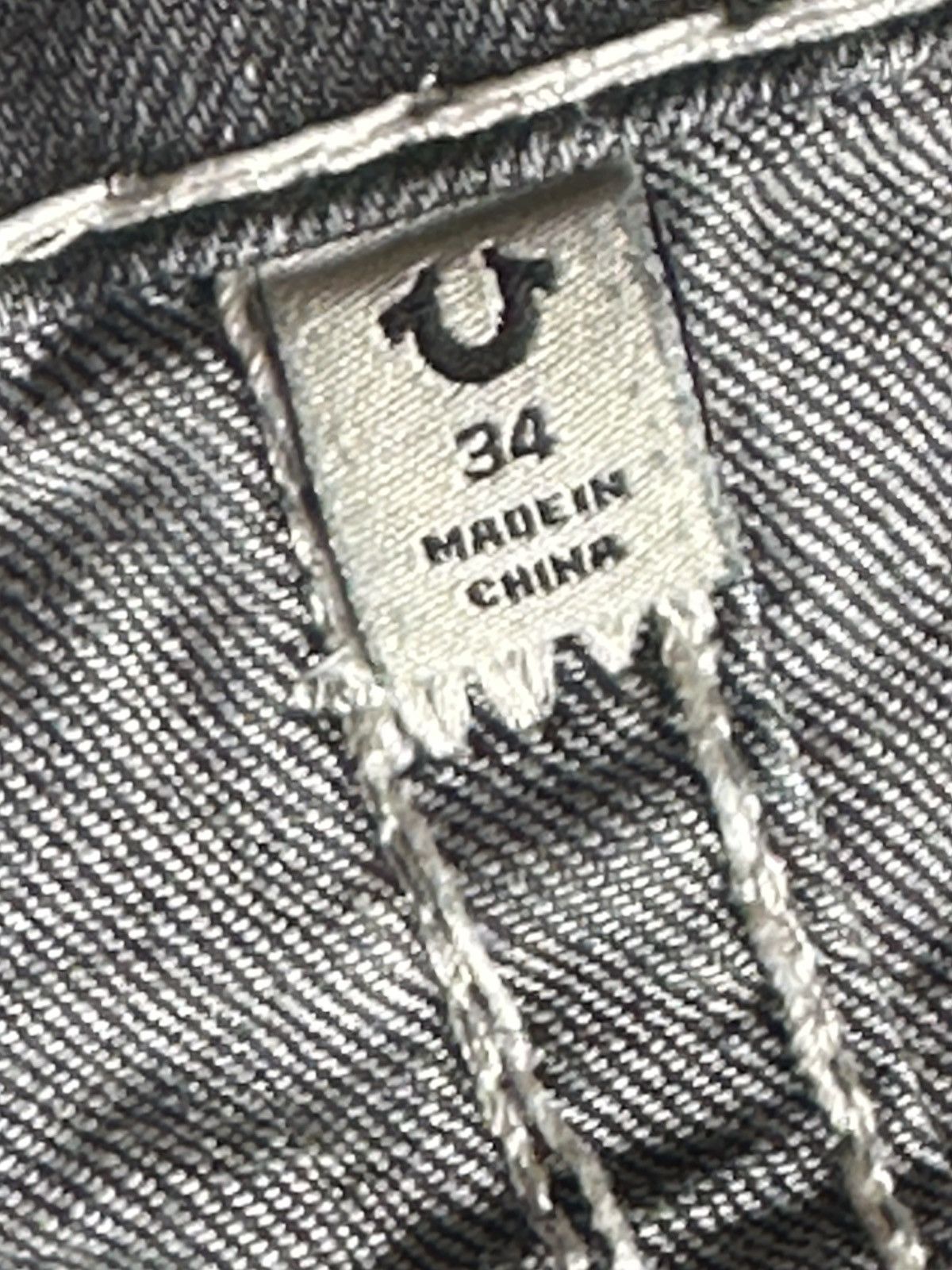 True Religion × Vintage True Religion Black Denim, White Constrast Stitch Pants Size US 34 / EU 50 - 5 Thumbnail