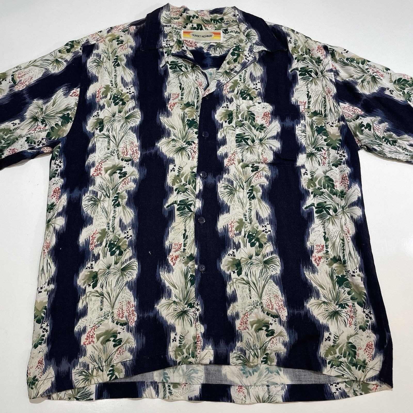 Cool Shirtz VTG 90s Sunset Highway Men’s Rayon Hawaiian Camp Shirt XL Size US XL / EU 56 / 4 - 2 Thumbnail
