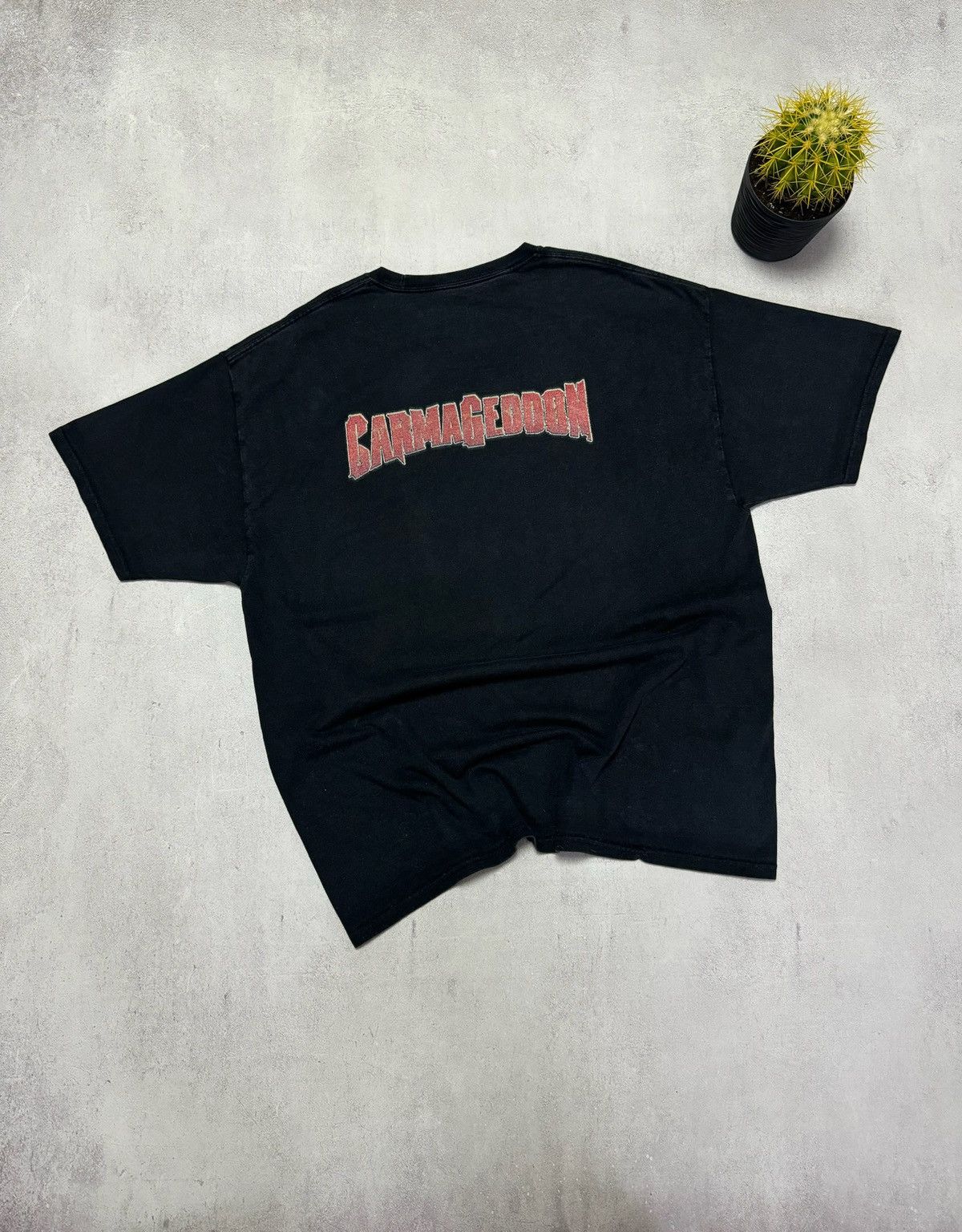 Japanese Brand × Vintage Vintage Carmageddon T Shirt Tee Splatter Bonus Rare Y2K 90s Size US XL / EU 56 / 4 - 2 Thumbnail