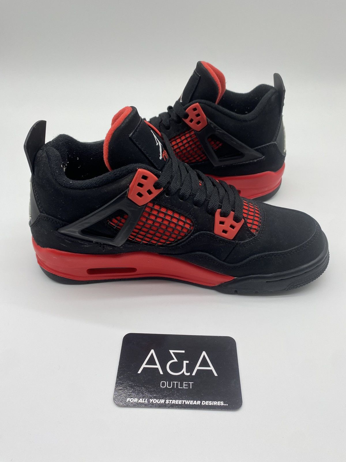 Jordan 4 Red Thunder - No Box US 5.5 Like New Free Shipping