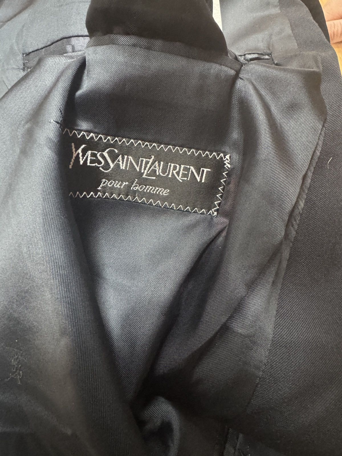 Vintage × Yves Saint Laurent Yves Saint Laurent Double Breasted Metal Buttons Blazer Size 54R - 9 Thumbnail