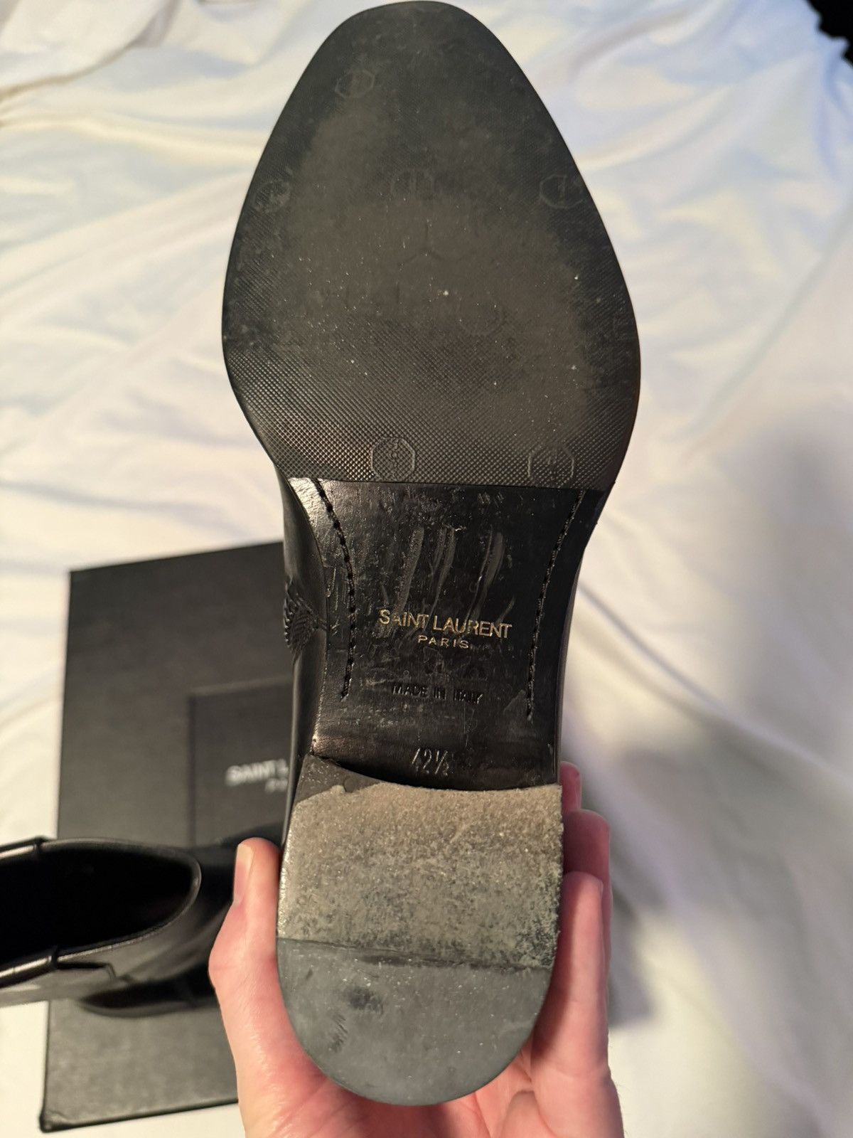 Saint Laurent Paris RARE FW13 Black Leather Cowboy Boot Size US 9.5 / EU 42-43 - 7 Thumbnail