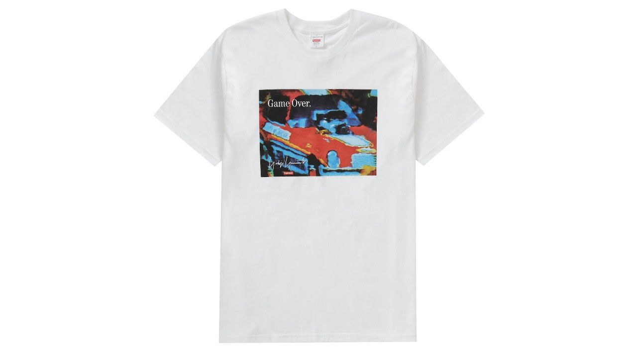 Image of Supreme x Yohji Yamamoto Game Over Tee in White, Men's (Size XL)