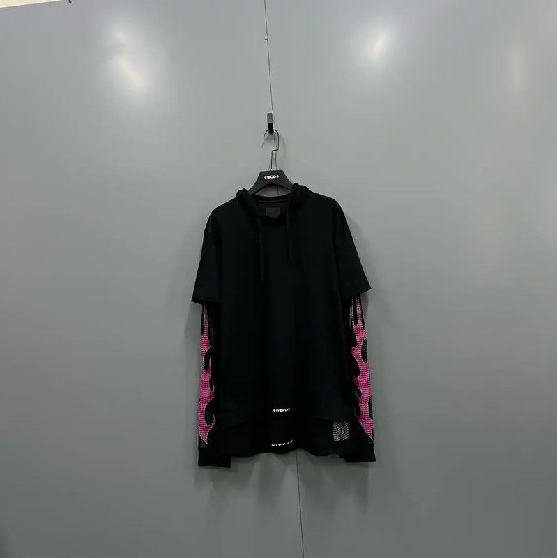 Givenchy Givenchy Black Cotton Long Sleeve Hoodie 0089 Size US XL / EU 56 / 4 - 1 Thumbnail