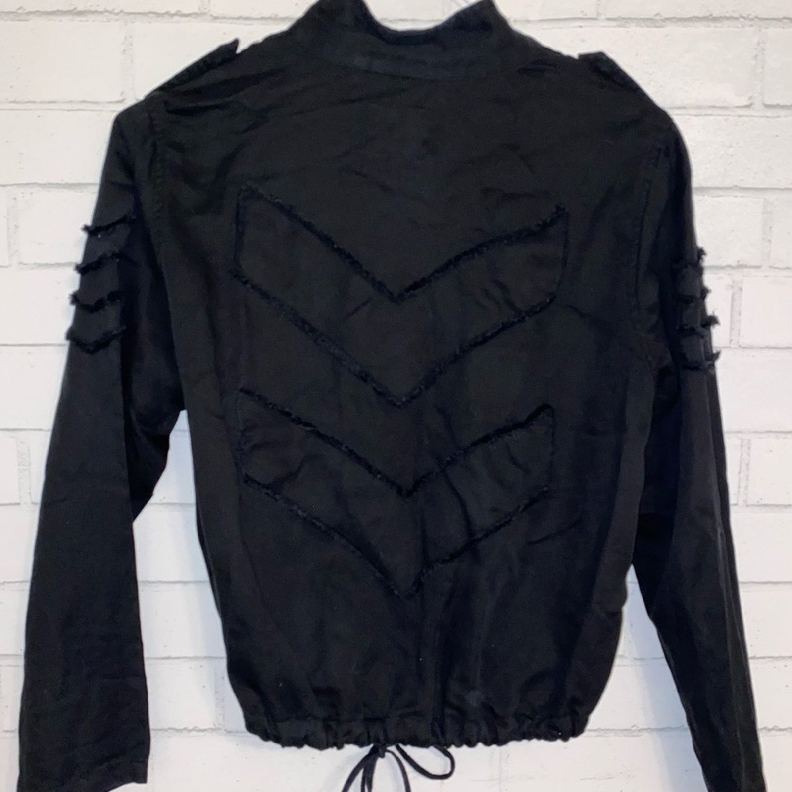 Rails RAILS $189 Nixon Tencel Linen Black Military Style Jacket S Size S / US 4 / IT 40 - 11 Thumbnail