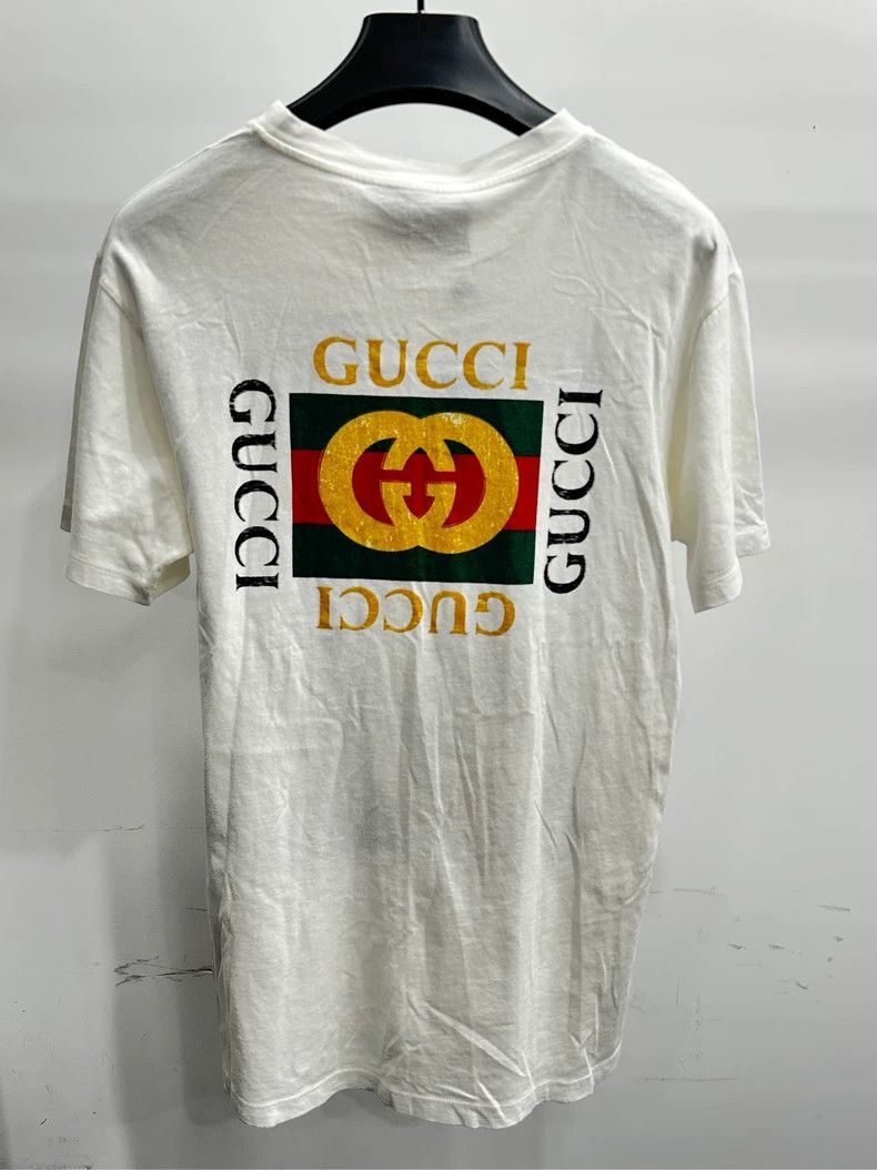 Gucci GucciWhite creative cat head print short-sleeved T-shirt 25 Size US XS / EU 42 / 0 - 2 Thumbnail
