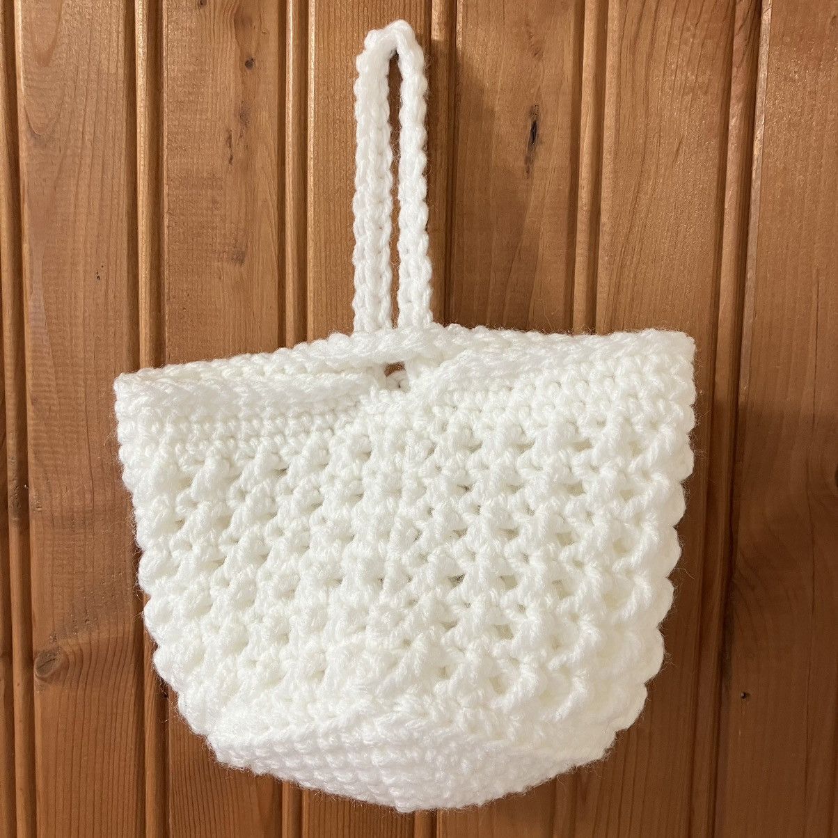Handmade White Mini Bag Wristlet Size ONE SIZE - 3 Thumbnail