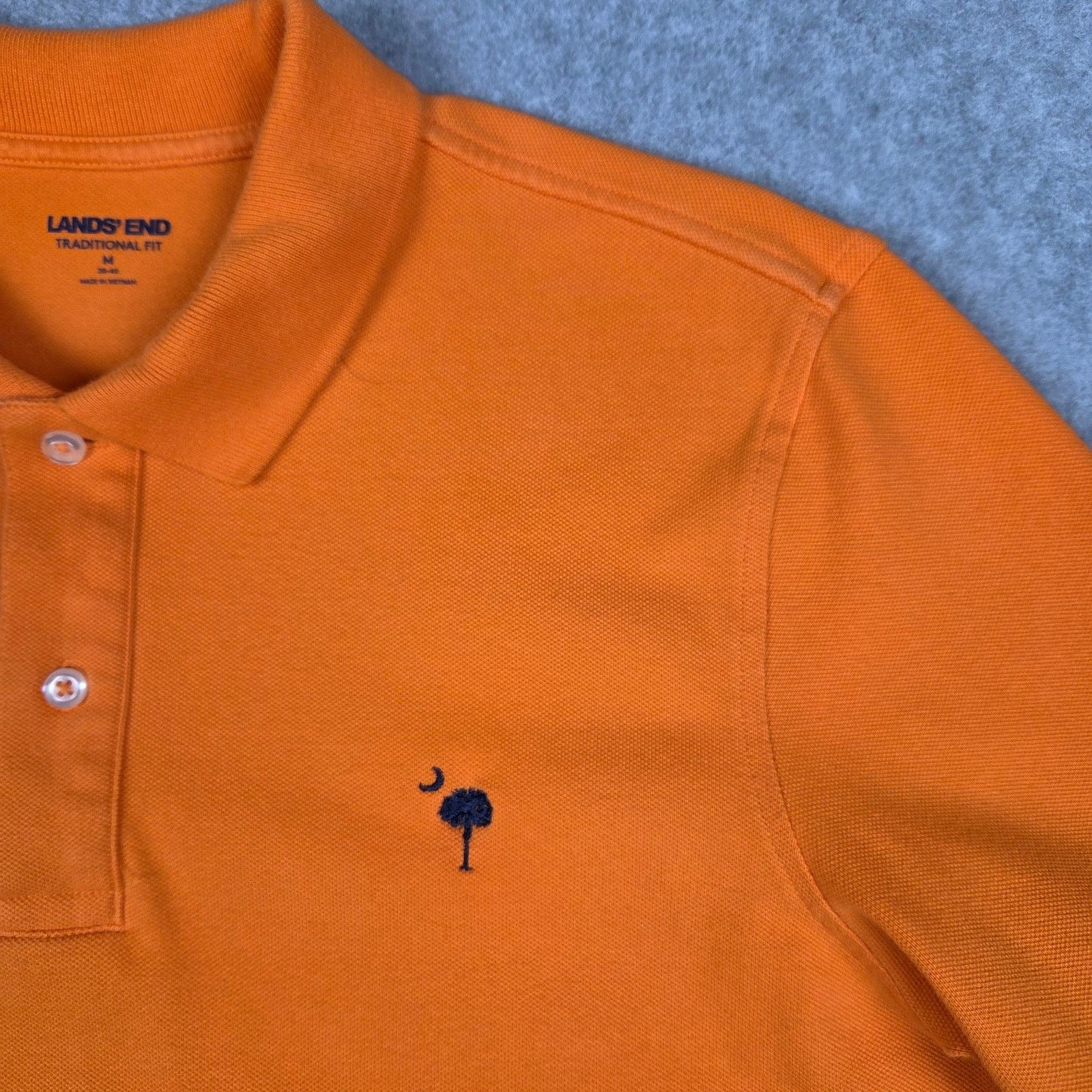 Lands' End Lands' End Mens Medium Orange Polo Shirt SC Palmetto Tree Size US M / EU 48-50 / 2 - 5 Thumbnail