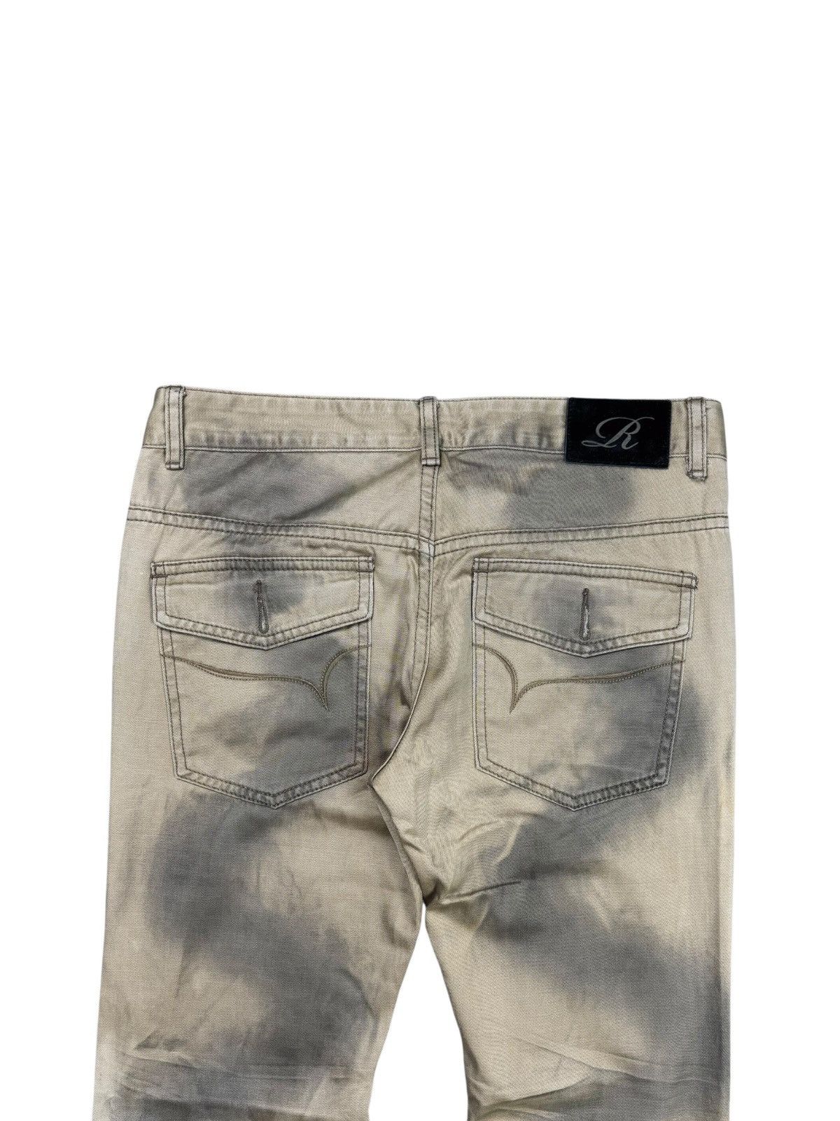 BUFFALO BOBS 2000s Roshell - Waxed Oil Flared Pants Mohair Patch Size US 29 - 6 Thumbnail