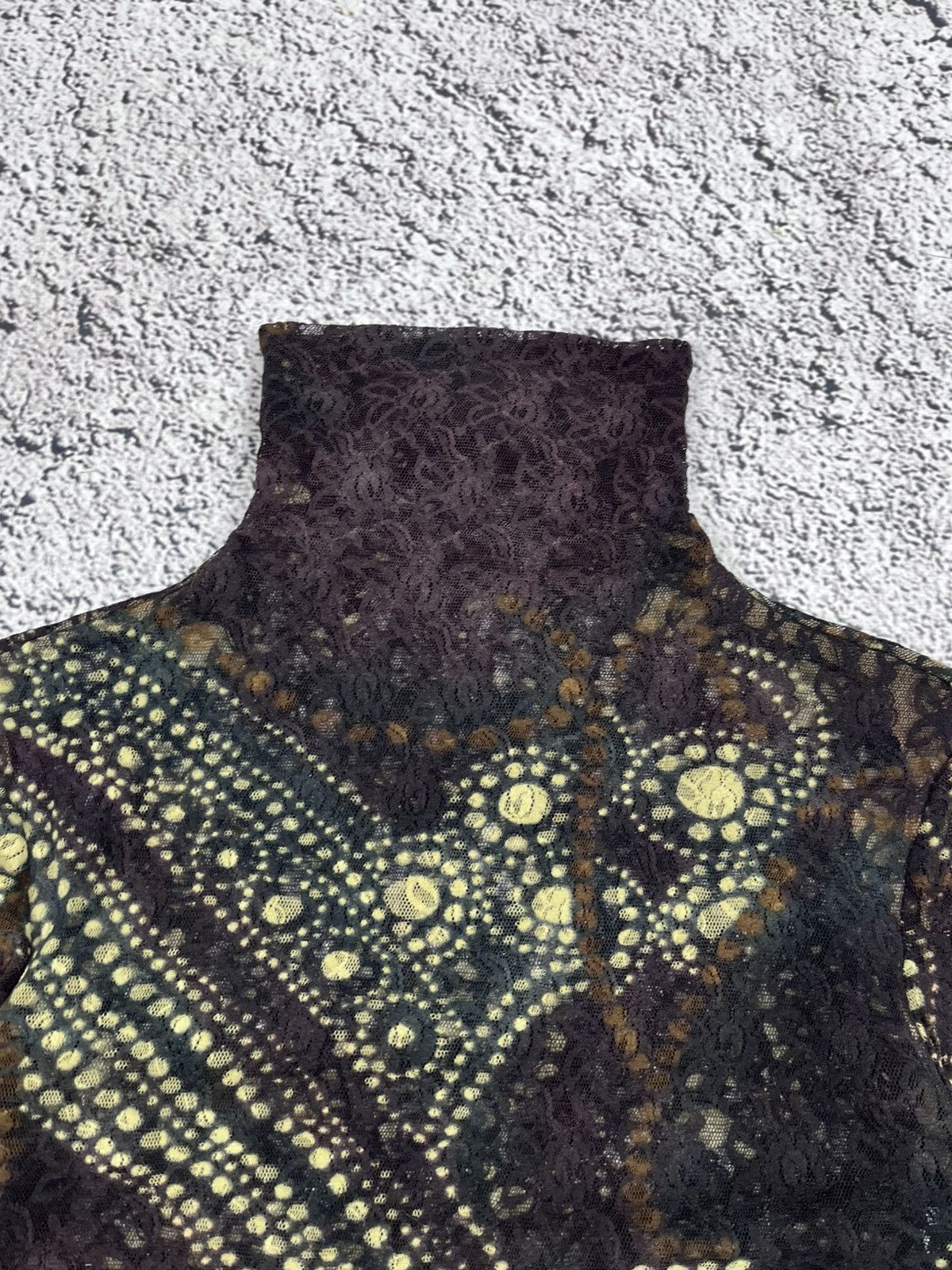 plein sud Vintage Y2K Plein Sud Jeans Mesh Lace Turtleneck Top Size S / US 4 / IT 40 - 6 Thumbnail