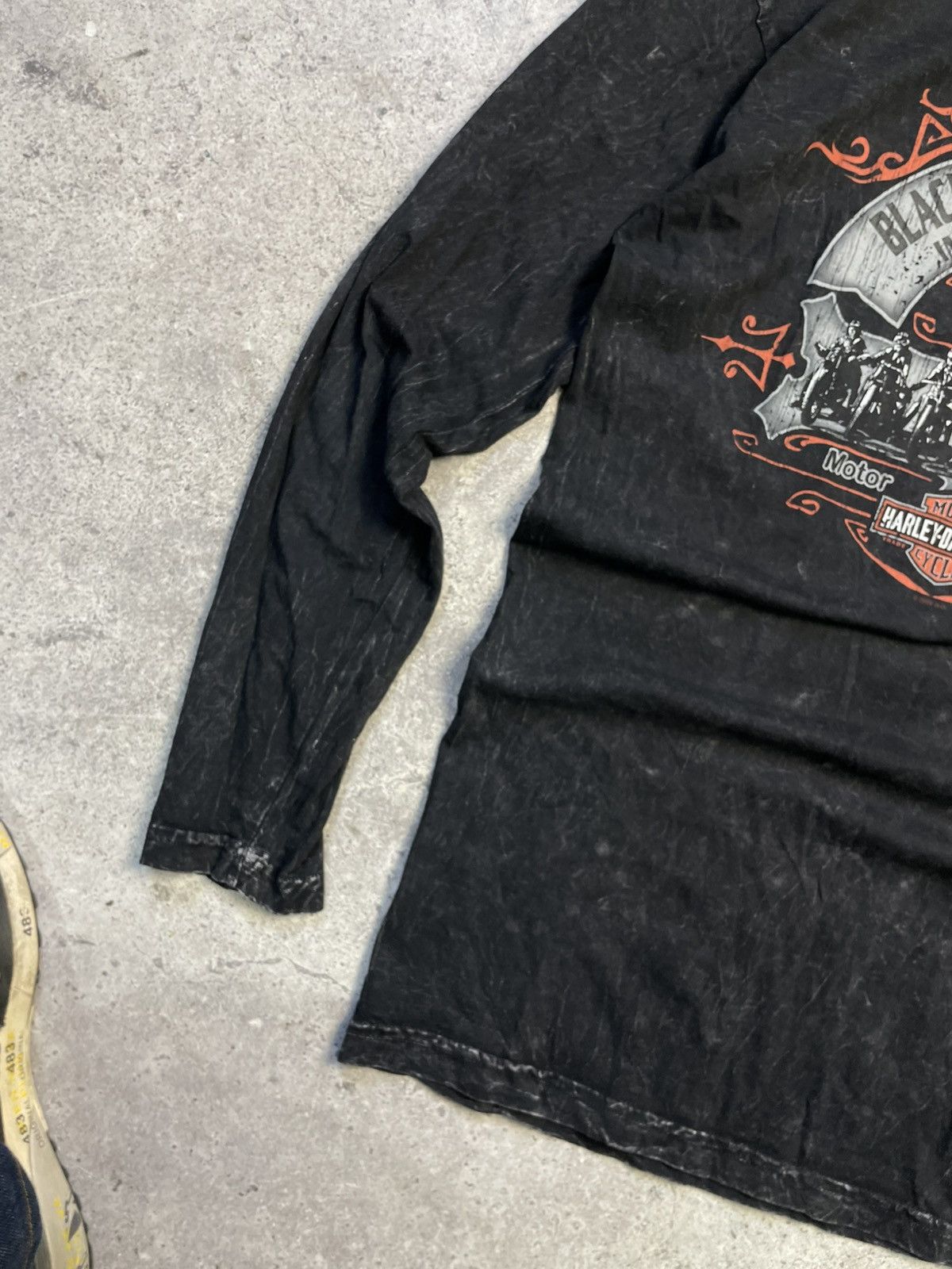 Harley Davidson Harley Davidson Acid Wash Long Sleeve Graphic Tee Eagle Size US M / EU 48-50 / 2 - 12 Thumbnail