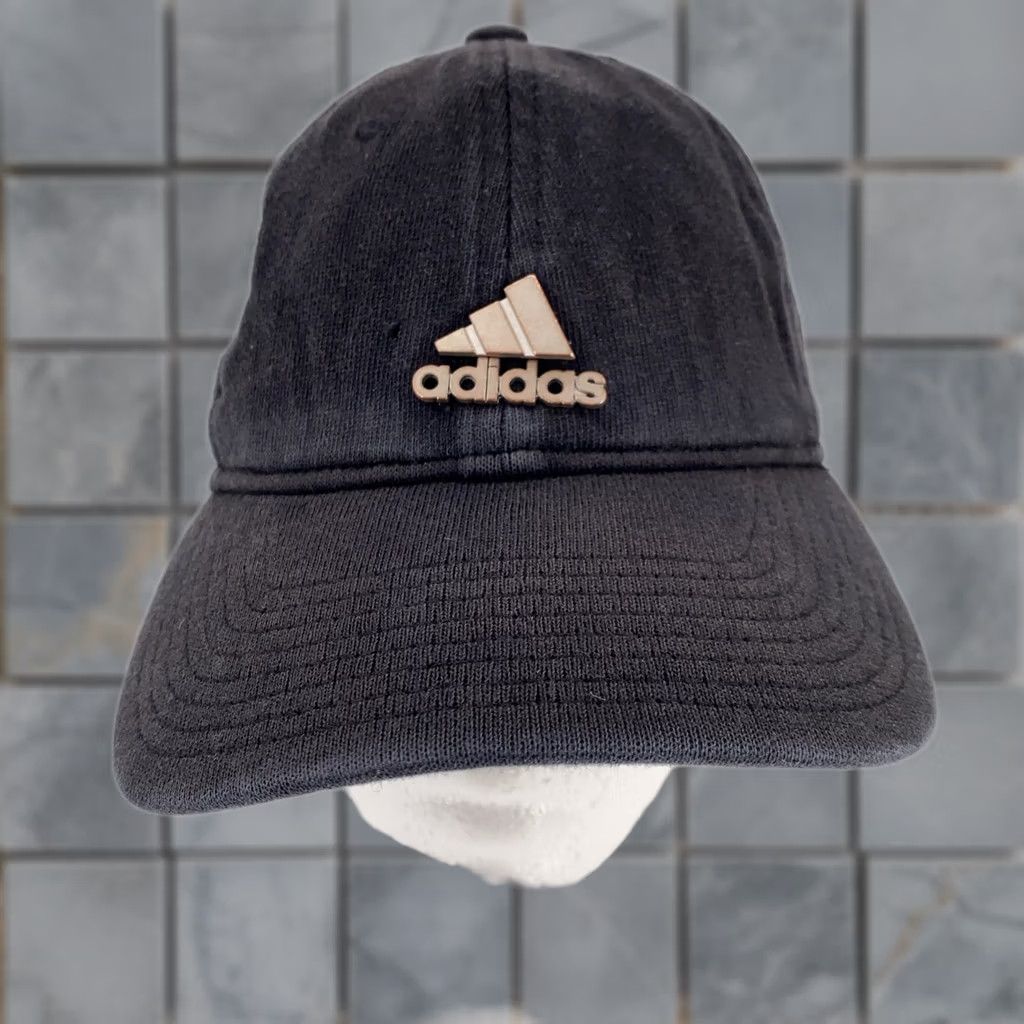Adidas Adidas Hat Cap Strap Back Black Mens Three Stripe Logo AEROREADY Cotton Athletic Cap Size ONE SIZE - 1 Thumbnail