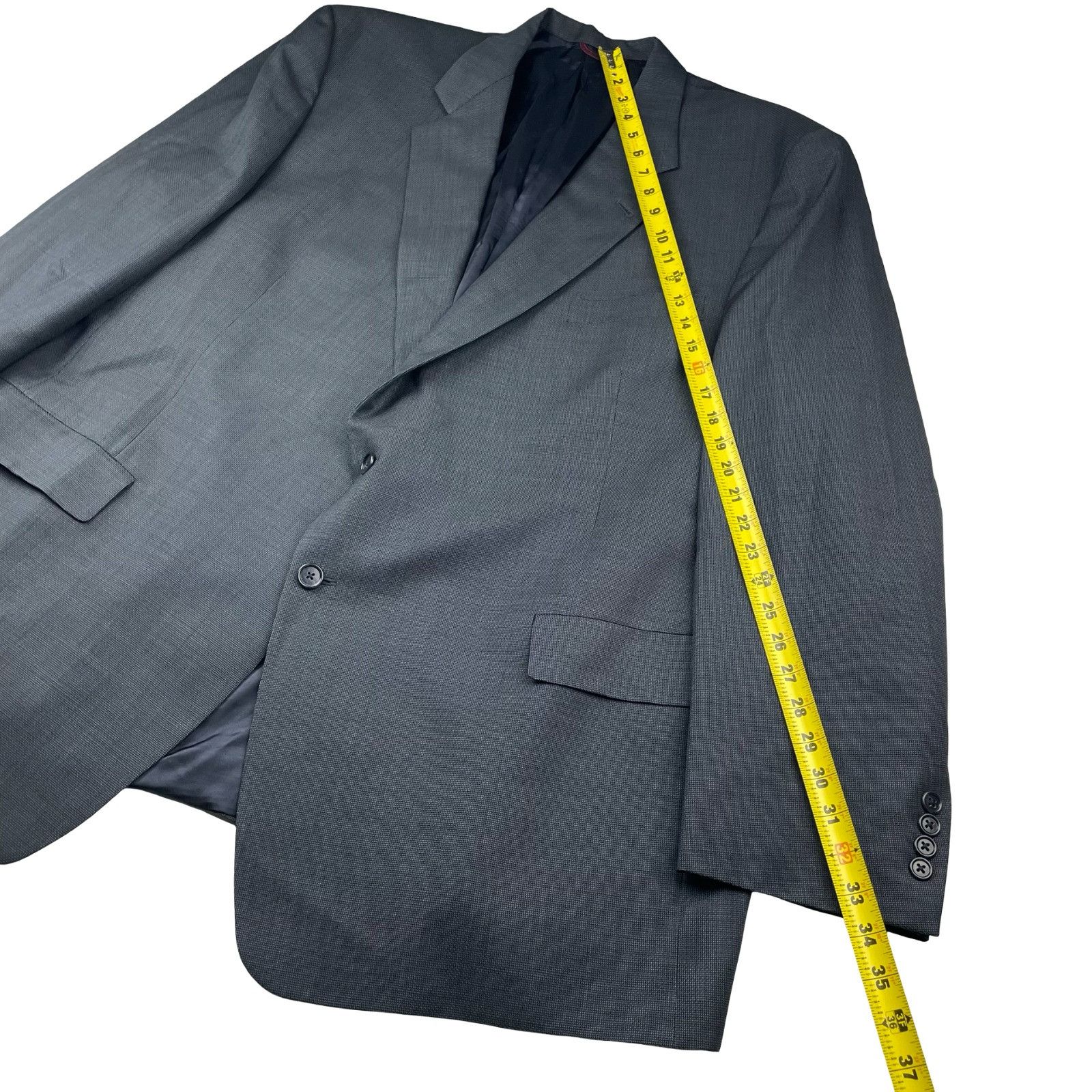 Hart Schaffner Marx Hart Schaffner & Marx Men's 100% Wool 2-Button Blazer Blue • Size 50L - 11 Thumbnail
