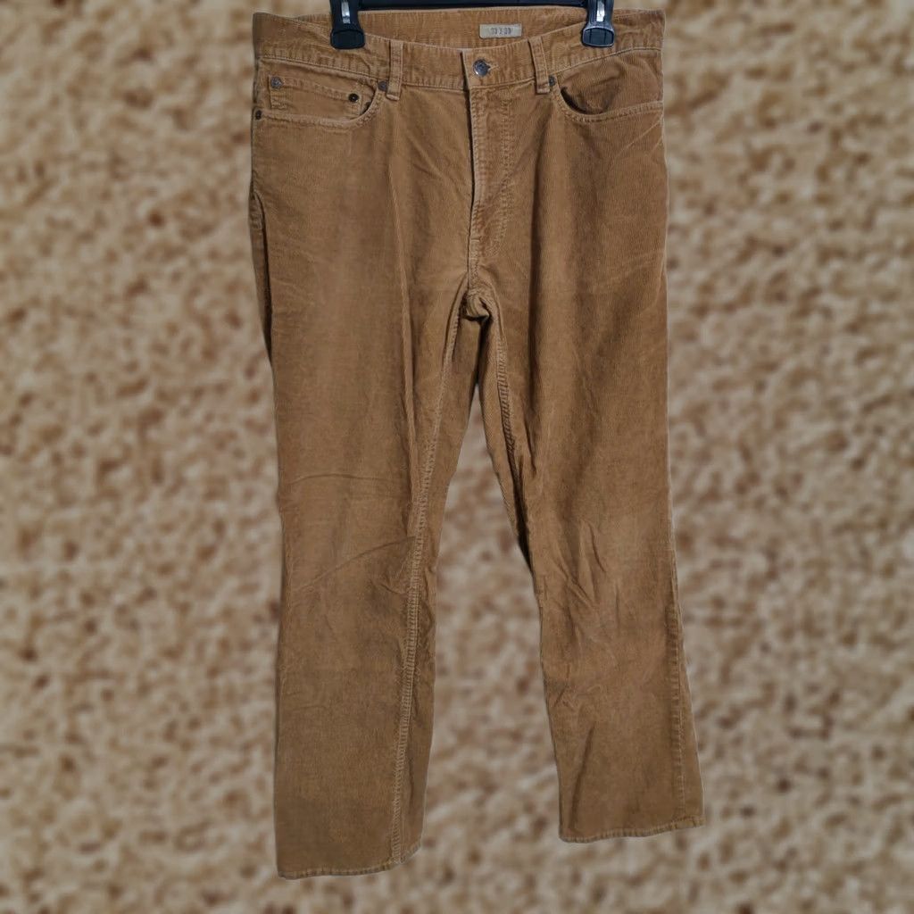Polo Ralph Lauren Polo Ralph Lauren Tan Khaki Lightly Distressed Corduroy Casual Pants Mens 33x30 Beige Regular Straight Front Zip Pants Mens Leather? Size US XS / EU 42 / 0 - 1 Thumbnail