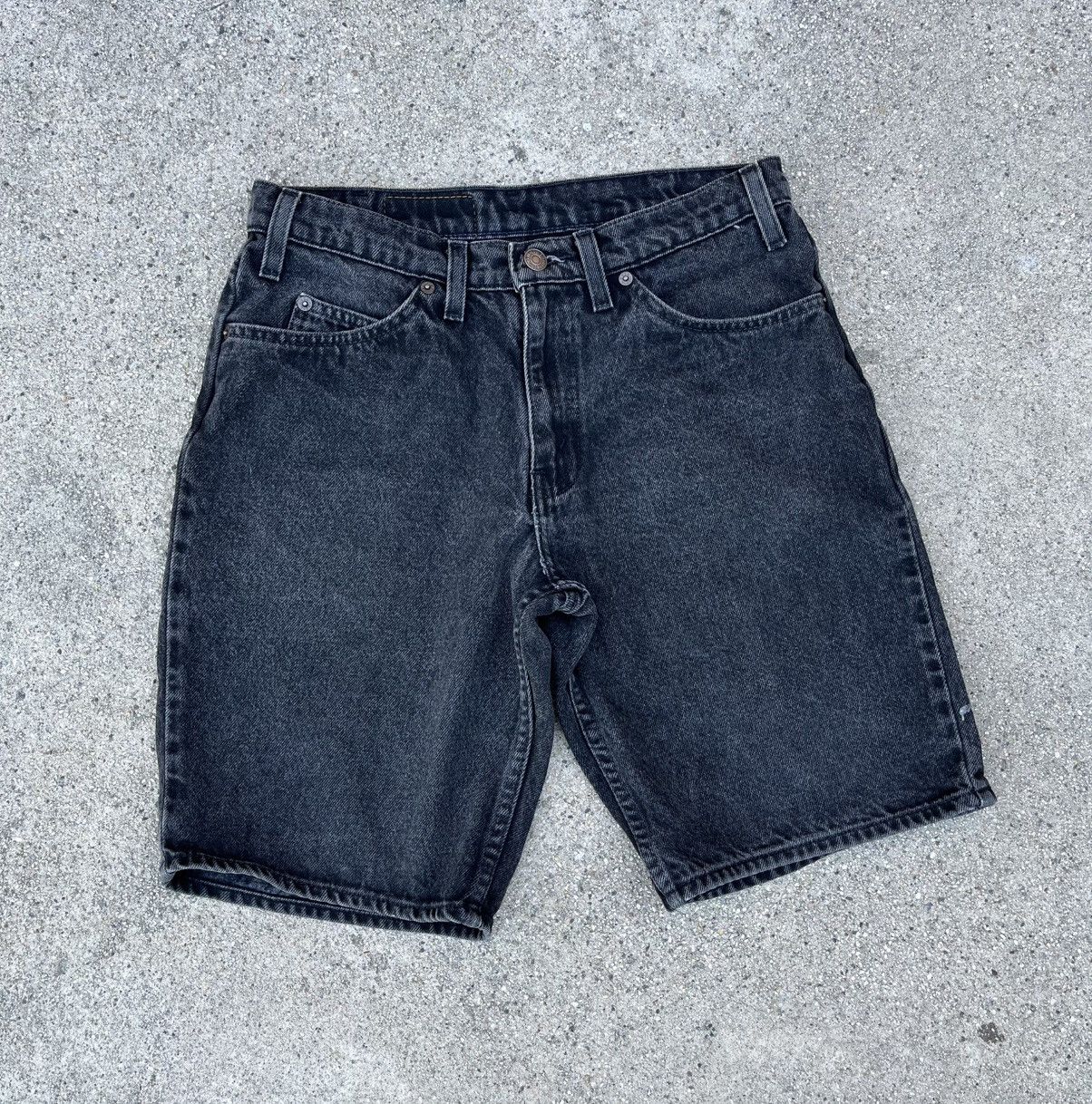 Levi's × Vintage Vintage Orange Tab Levi’s 550 Black Jean Shorts Denim Jorts Size US 29 - 1 Thumbnail