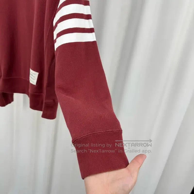 Thom Browne Thom Browne Burgundy Logo Long Sleeve Sweatshirt . Size US S / EU 44-46 / 1 - 4 Thumbnail