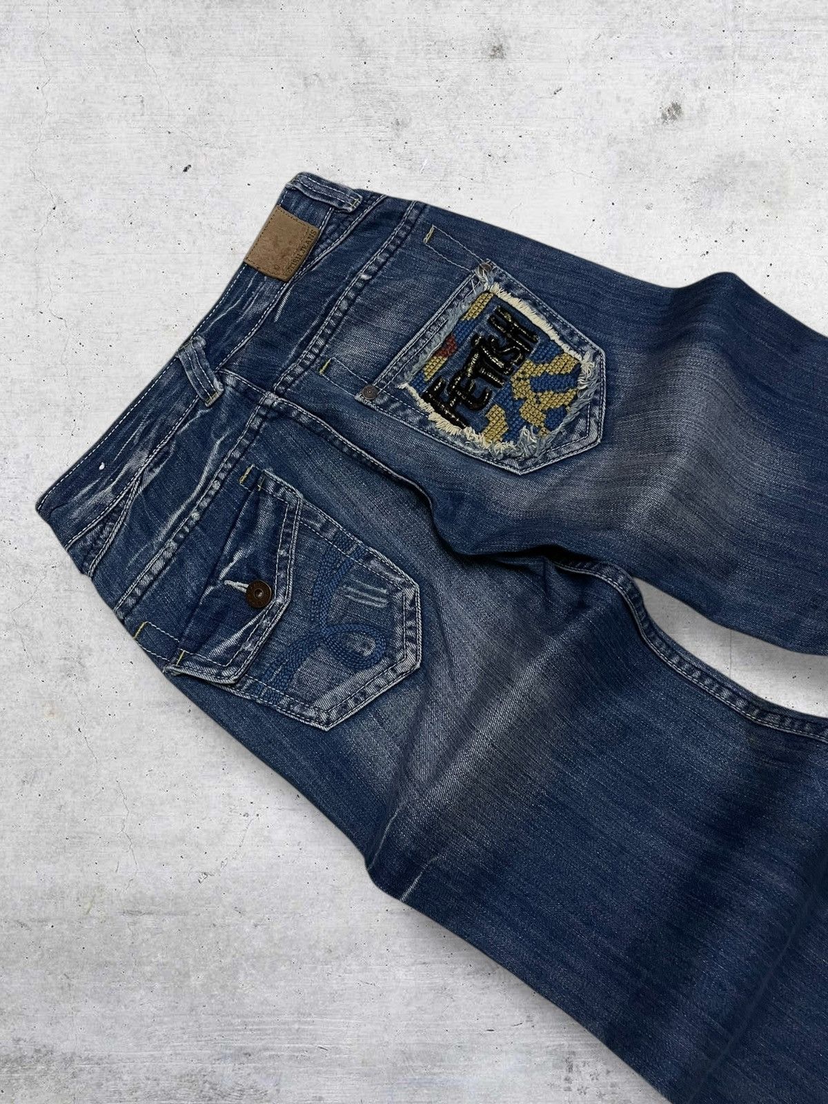 Japanese Brand VINTAGE FETISH 1990S OG JAPAN DESIGNER BAGGY WIDE LEG DENIM Size US 26 / EU 42 - 12 Thumbnail