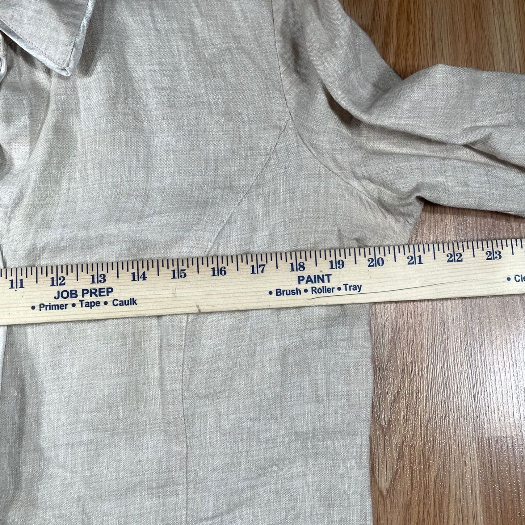 Old Navy Old Navy Shirt 100% Linen Button-Up Collared 3/4 Sleeve Womens Size XL Beige Size XL / US 12-14 / IT 48-50 - 6 Thumbnail