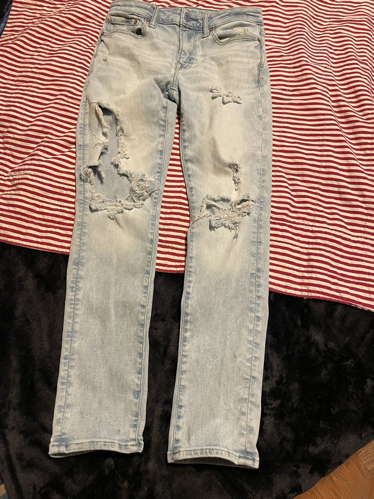 American Eagle Outfitters American eagel ripped skinny jeans airflex 28/30 Size US 28 / EU 44 - 2 Thumbnail