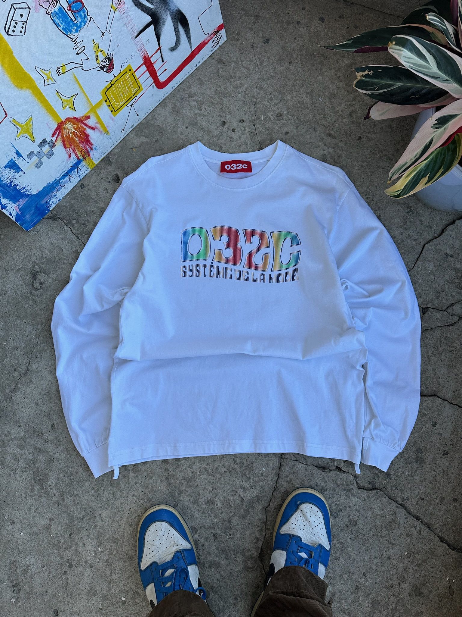 032c 032c Big Logo White Longsleeve T-Shirt acid logo Size US M / EU 48-50 / 2 - 2 Thumbnail