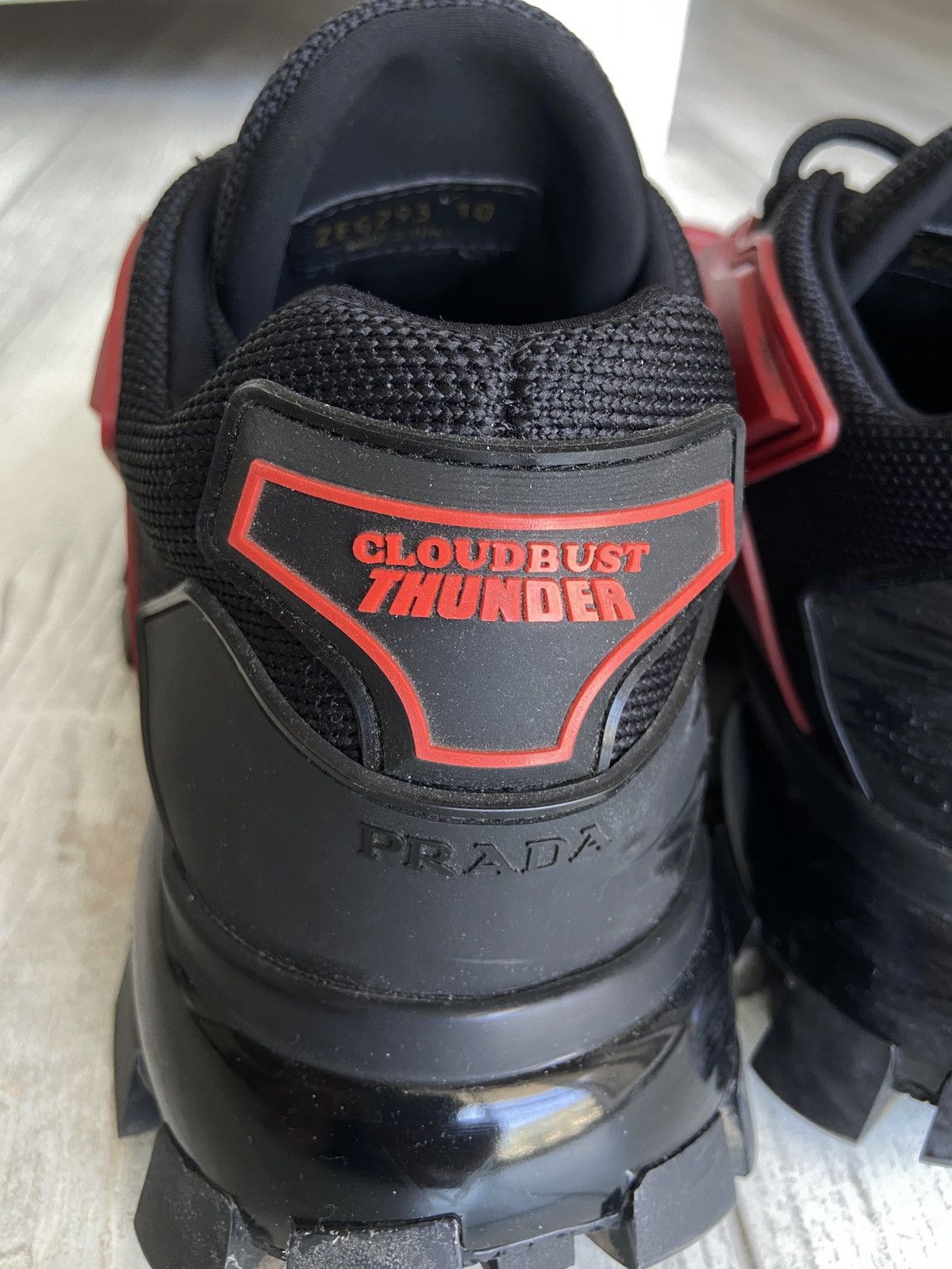 Prada Prada Cloudbust Thunder Knit Sneaker 'Scarlet' Size US 10 / EU 43 - 7 Thumbnail
