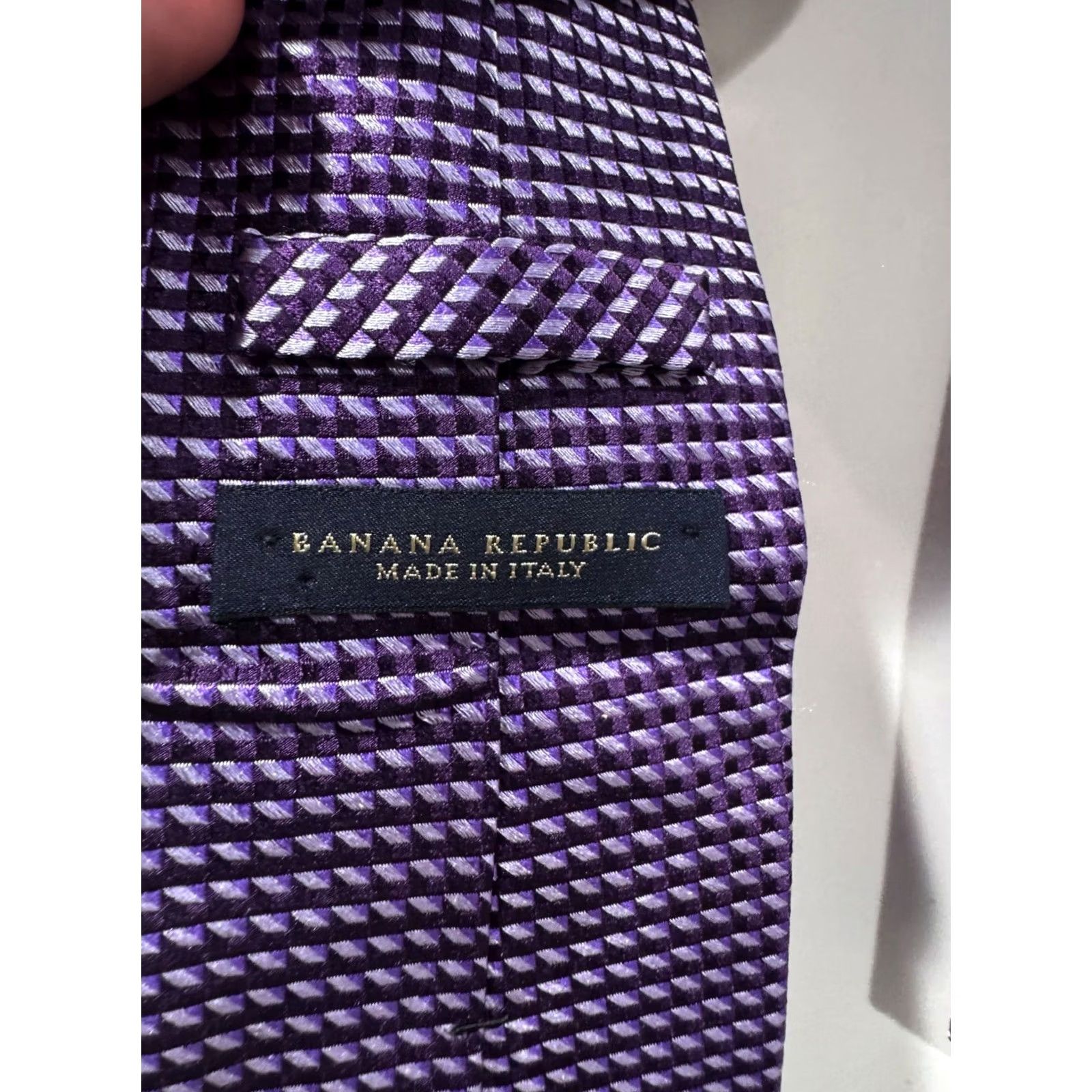 Banana Republic Banana Republic Purple Silk Neck Tie Made Italy Mens Size ONE SIZE - 2 Thumbnail