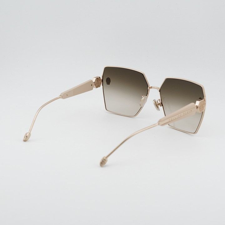 Philipp Plein Philipp Plein SPP122S 0F47 Sunglasses Gold Square Frame Size ONE SIZE - 7 Thumbnail