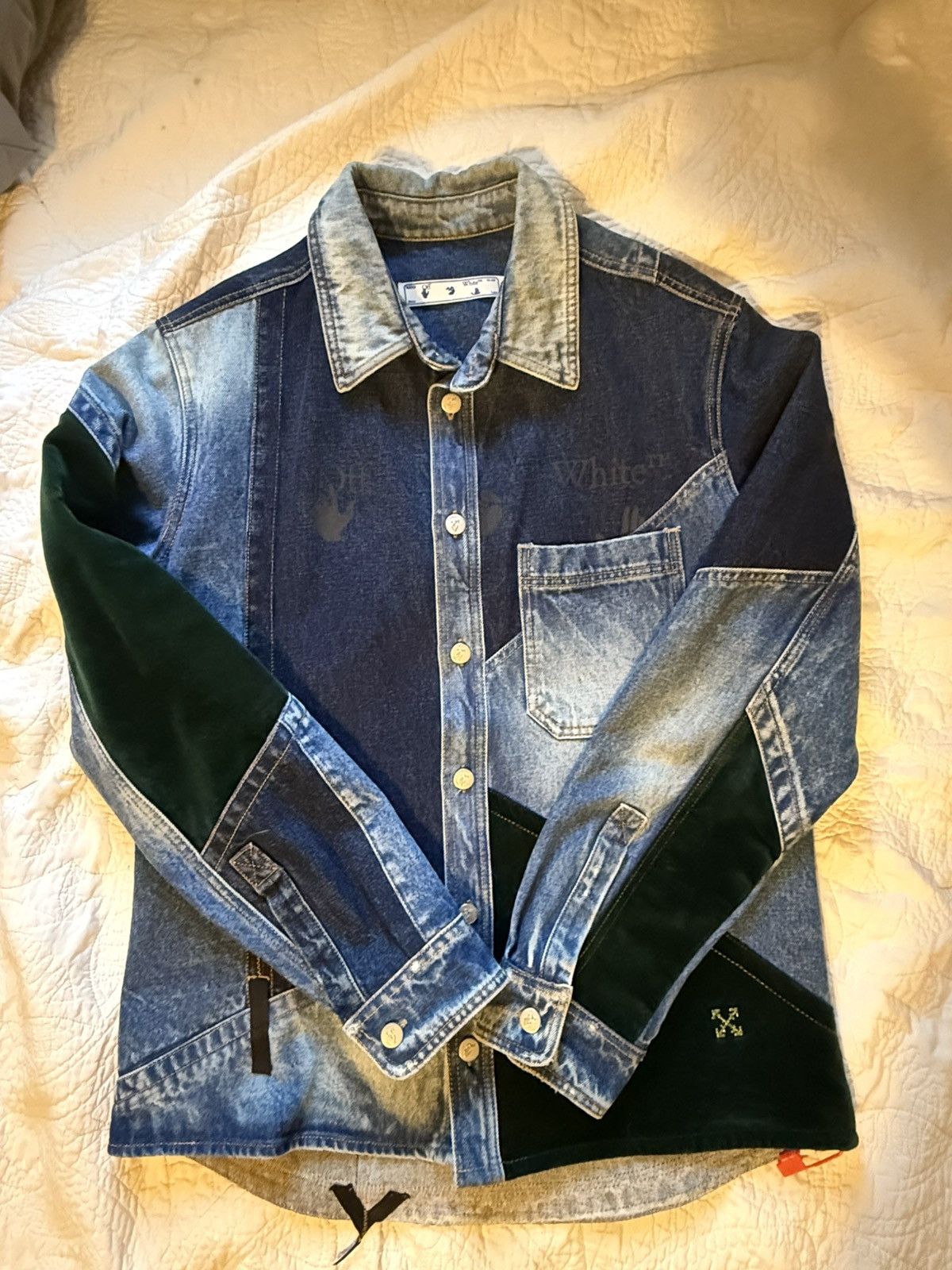 Off-White OFF WHITE denim patchwork jacket FALL/WINTER 2020 Collection Size US XL / EU 56 / 4 - 3 Thumbnail