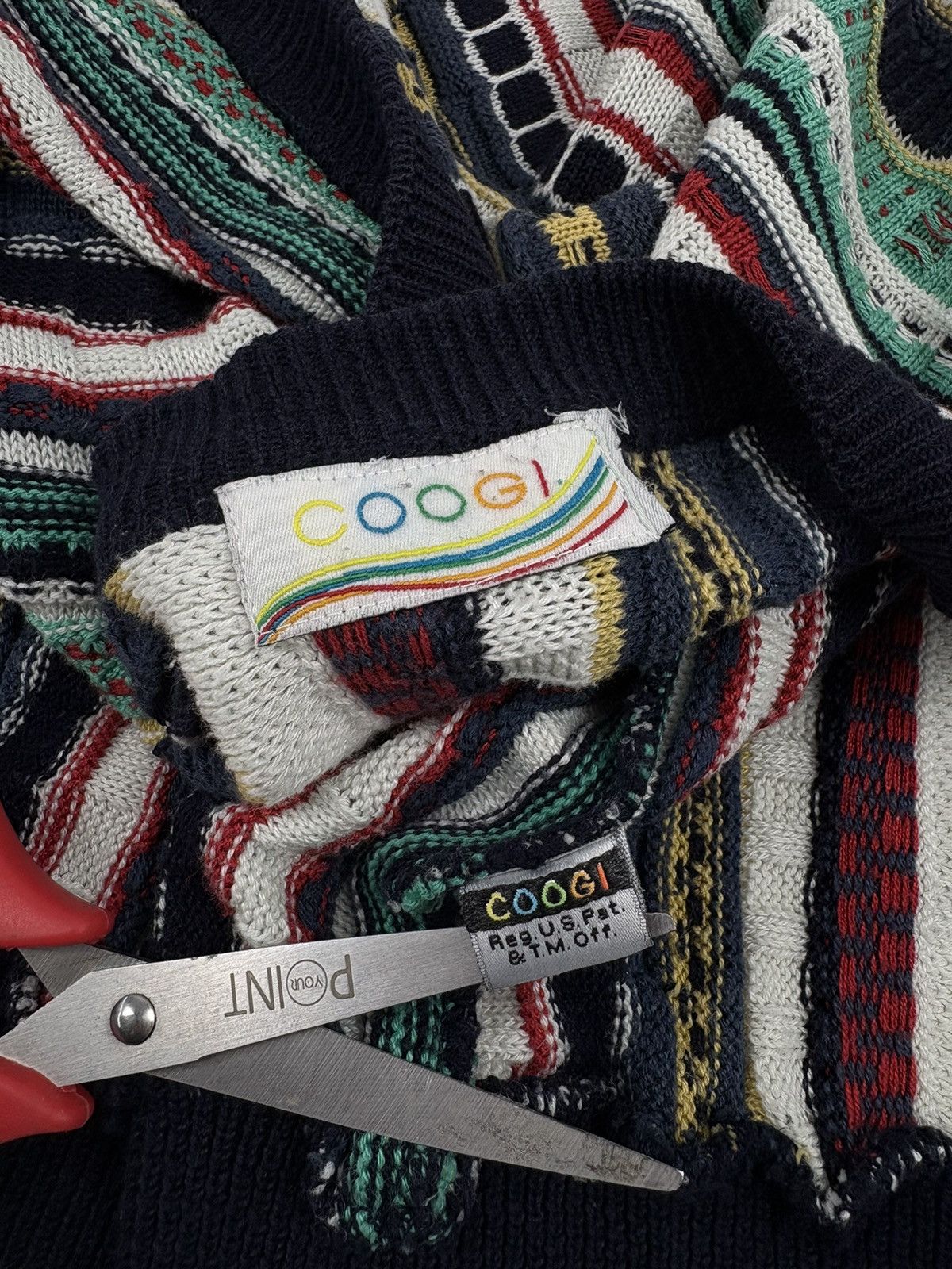 Coogi Rare 80's Archive Hand Knit Cardiagn Biggie Cosby Cable Pullover Jumper Sweater Jacket Size US L / EU 52-54 / 3 - 20 Thumbnail