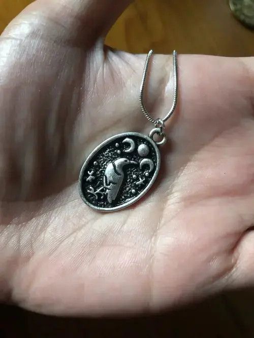 Japanese Brand Triple Moon Goddess Viking Jewelry Odin Raven Amulet Size ONE SIZE - 4 Thumbnail