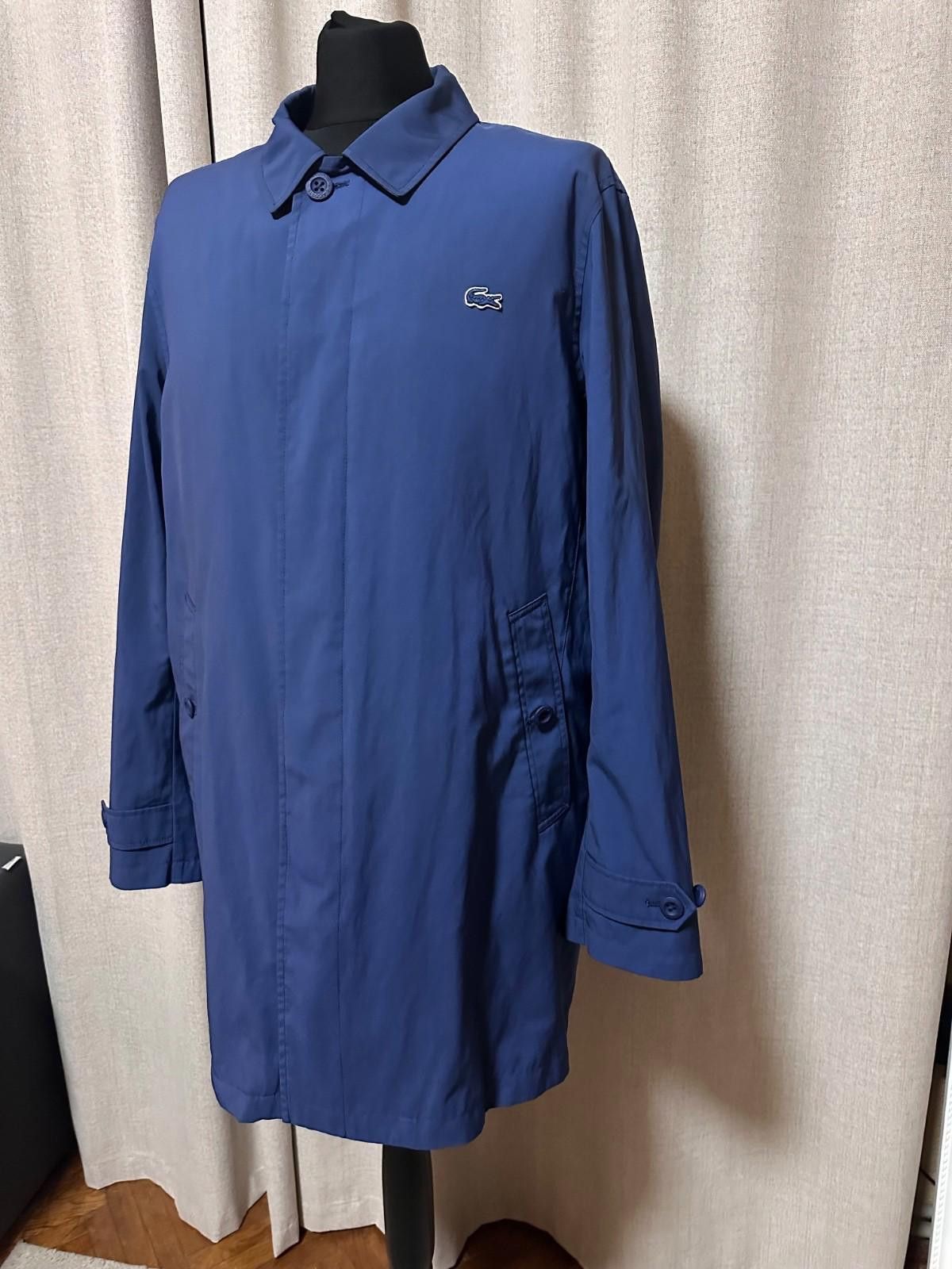 Lacoste Lacoste Men's Navy Blue Raincoat Trench Sz XXL Size US XL / EU 56 / 4 - 4 Thumbnail