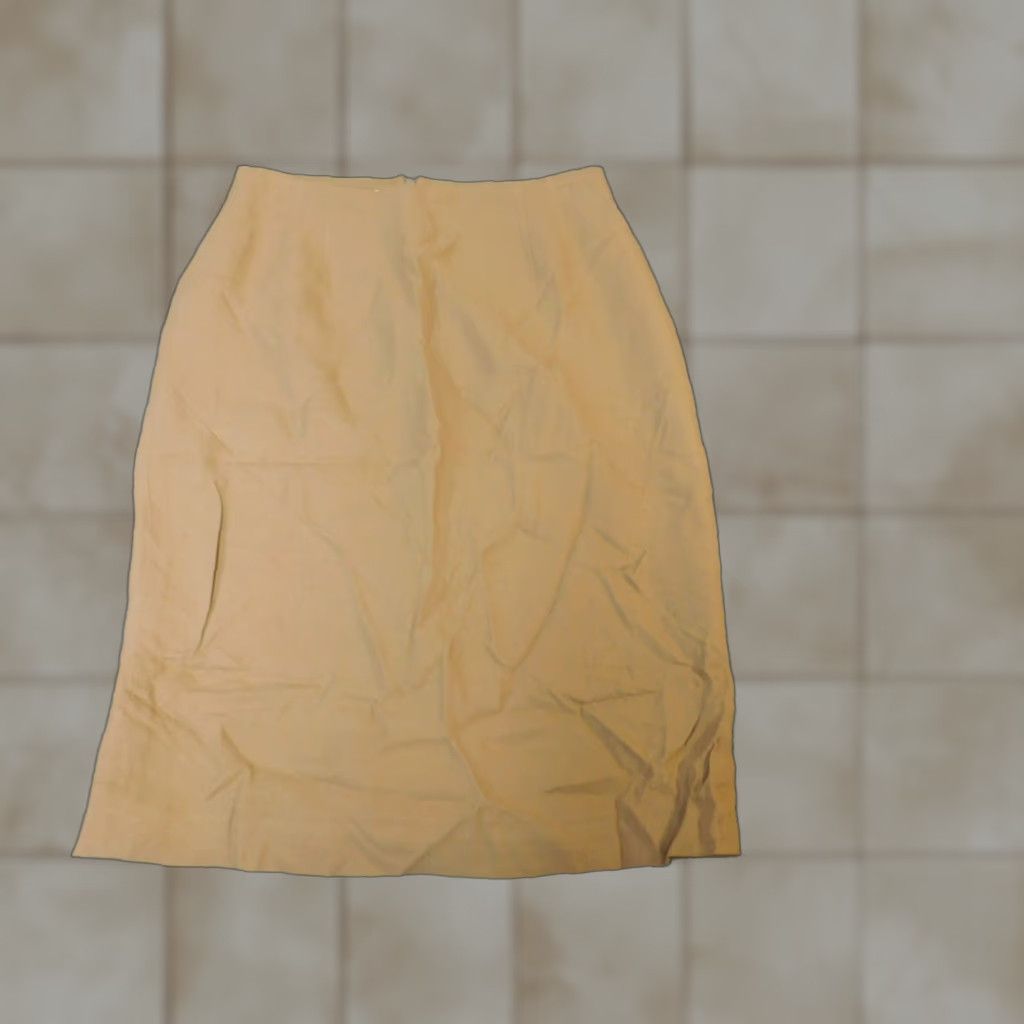 Jones New York Jones New York Womens Skirt 4 Beige A-Line Zip Skirt Knee Length Knit Cotton Wool Polyester Zipper Pockets Stretch Regular Womens Size 27" / US 4 / IT 40 - 1 Thumbnail