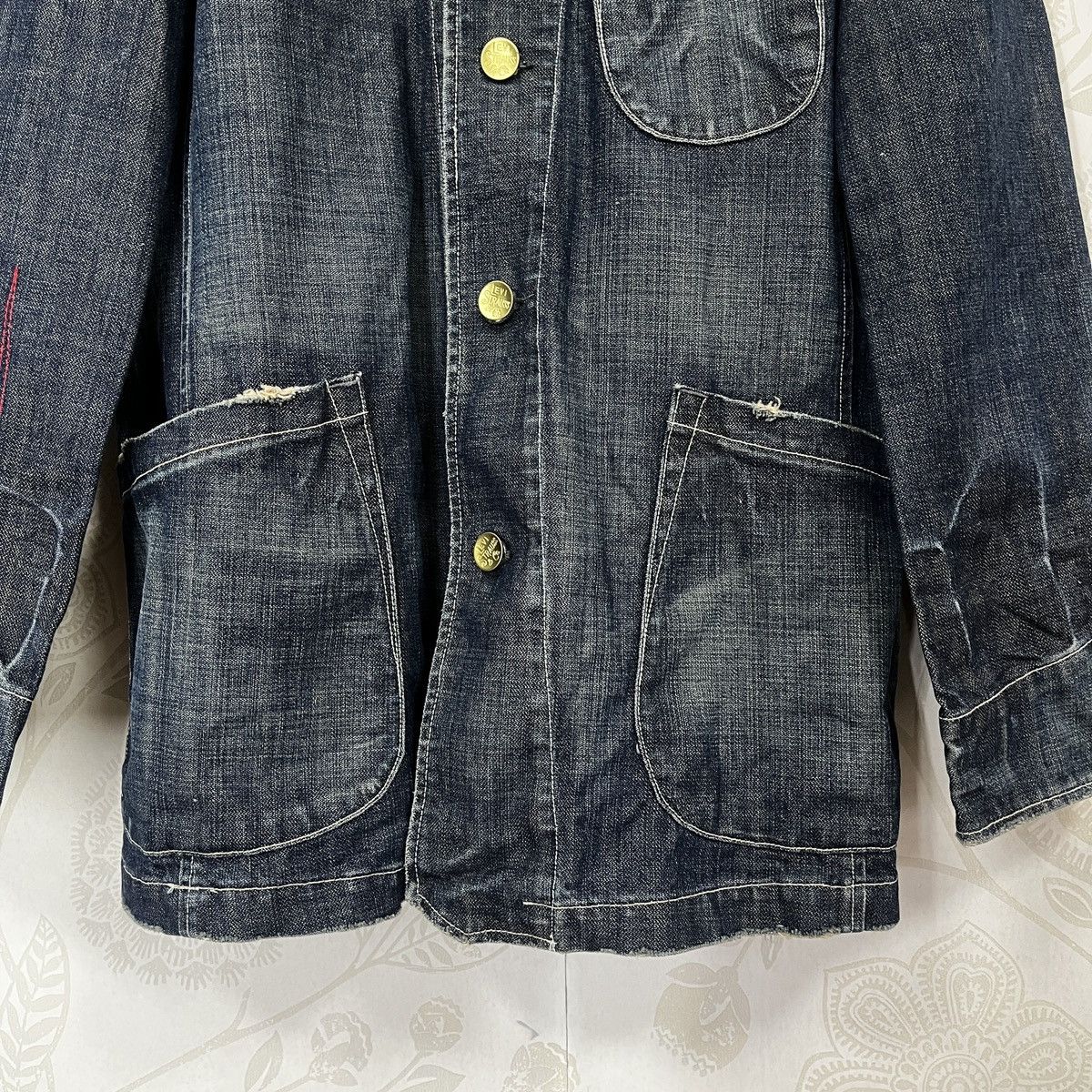 Levi's × Levi's Made & Crafted × Vintage Levis Redloop Chore Jacket Hidden Rivet Buttons Size US L / EU 52-54 / 3 - 11 Thumbnail