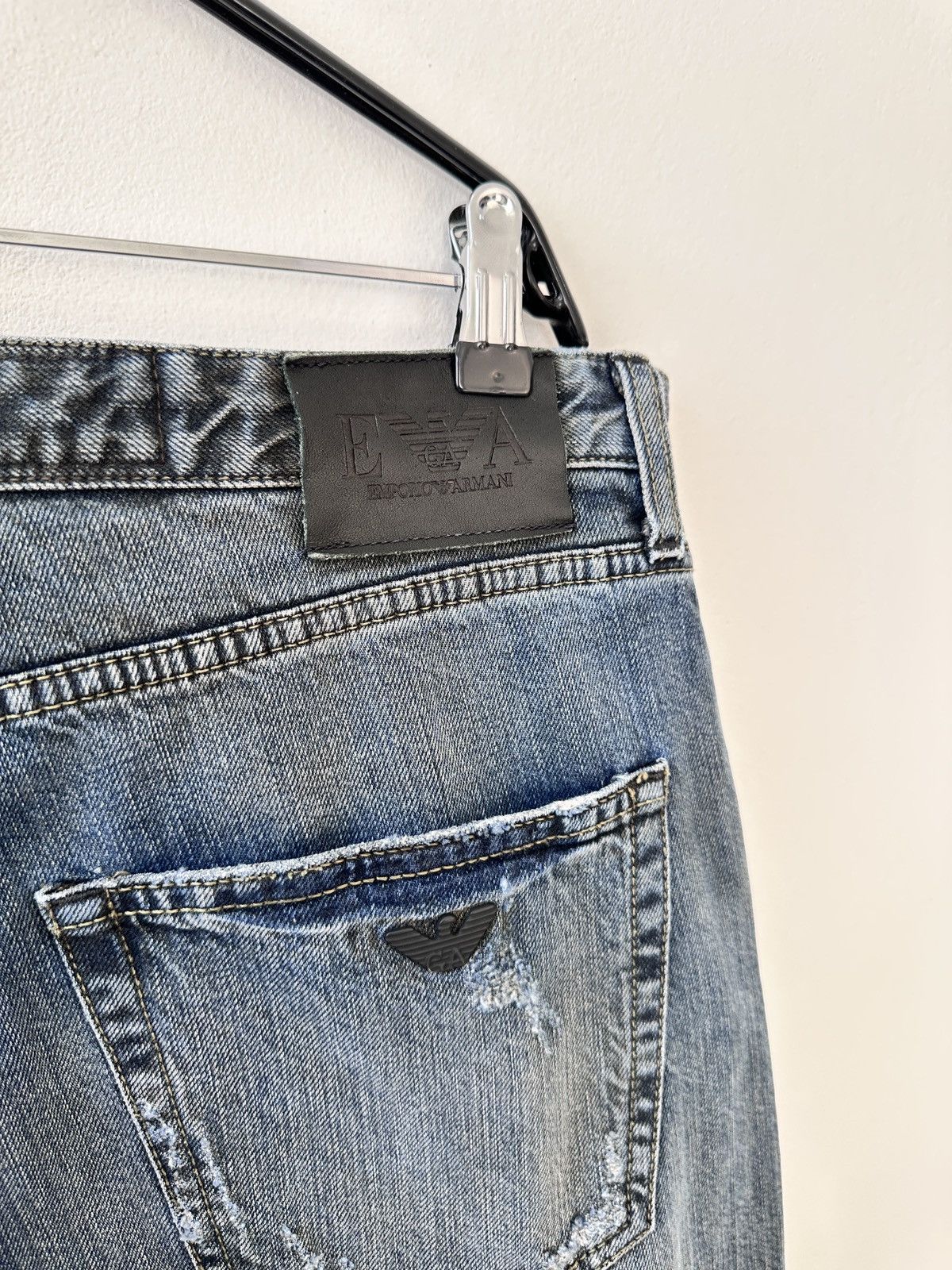 Emporio Armani Emporio Armani Sean Basic Fit Jeans Mens Size 38 Blue Denim Size US 38 / EU 54 - 12 Thumbnail