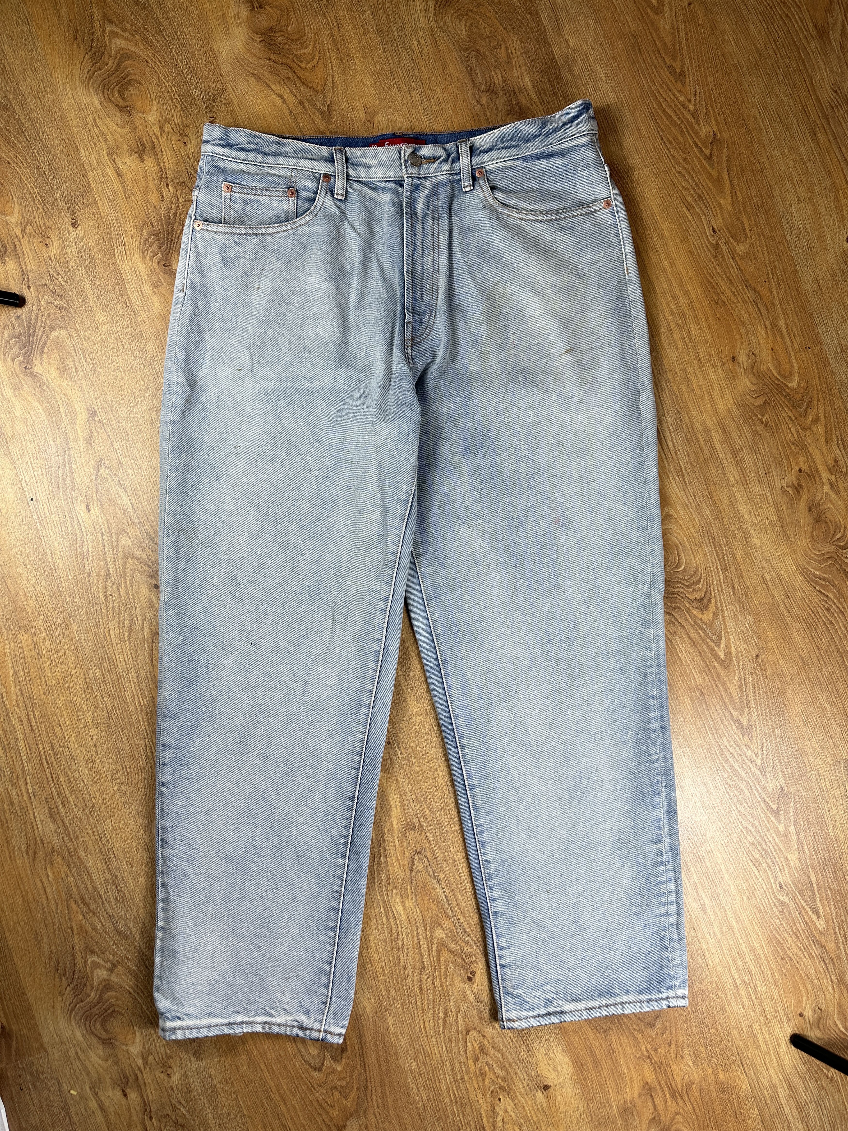 Supreme Supreme Baggy Jean Washed Indigo 34 | Grailed