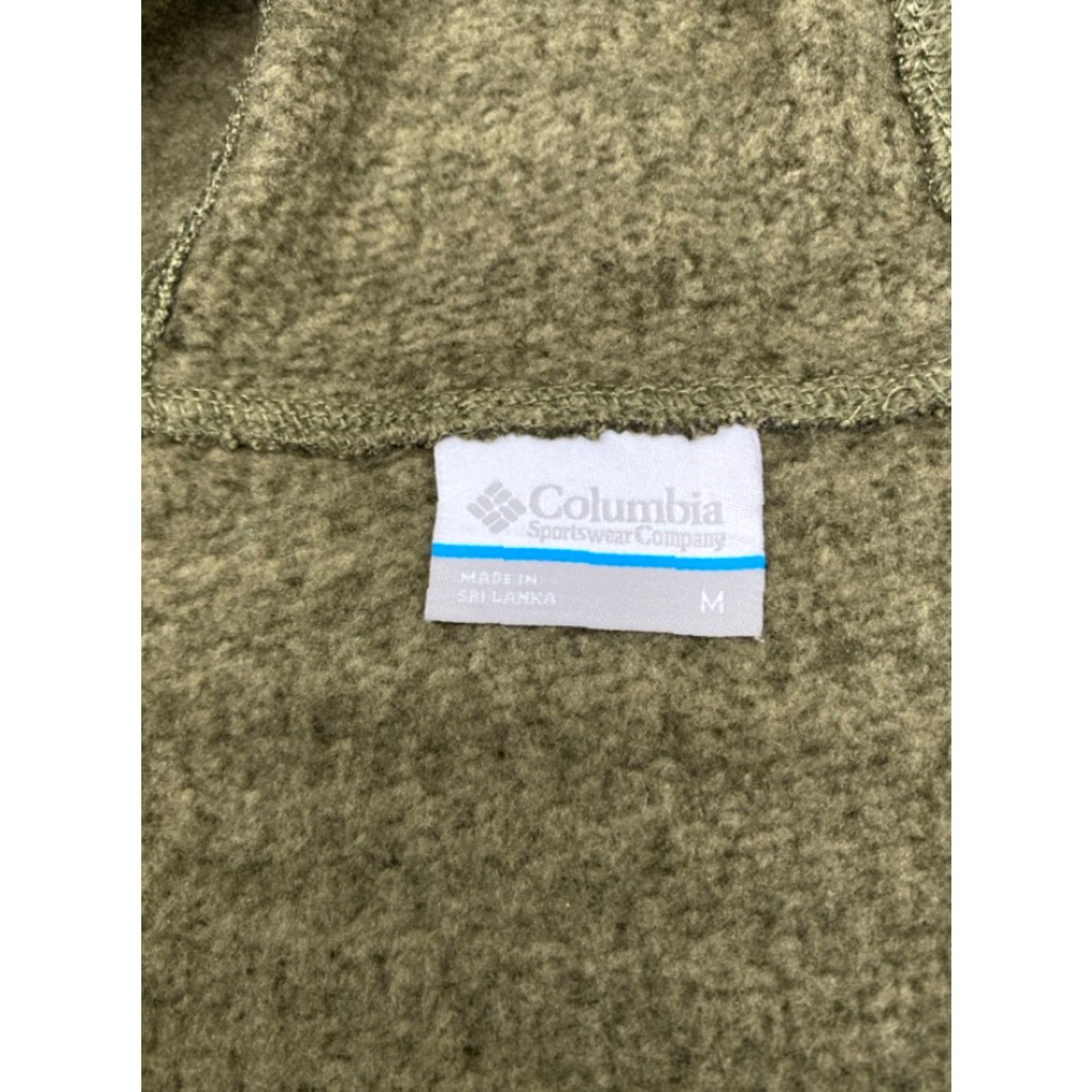 Olive Columbia Hoodie Women's M Pullover Knit Olive Green 1/4 Snap Embroidered Solid Poly 5906 Size M / US 6-8 / IT 42-44 - 6 Thumbnail