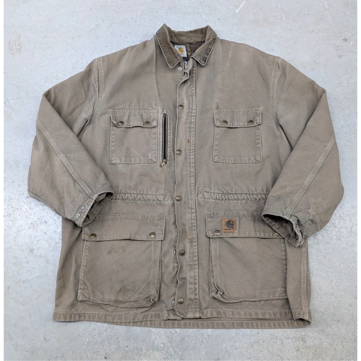 Carhartt × Vintage Vintage Carhartt Blanket Lined Canvas Workwear Chore Jacket Size US XXL / EU 58 / 5 - 1 Thumbnail