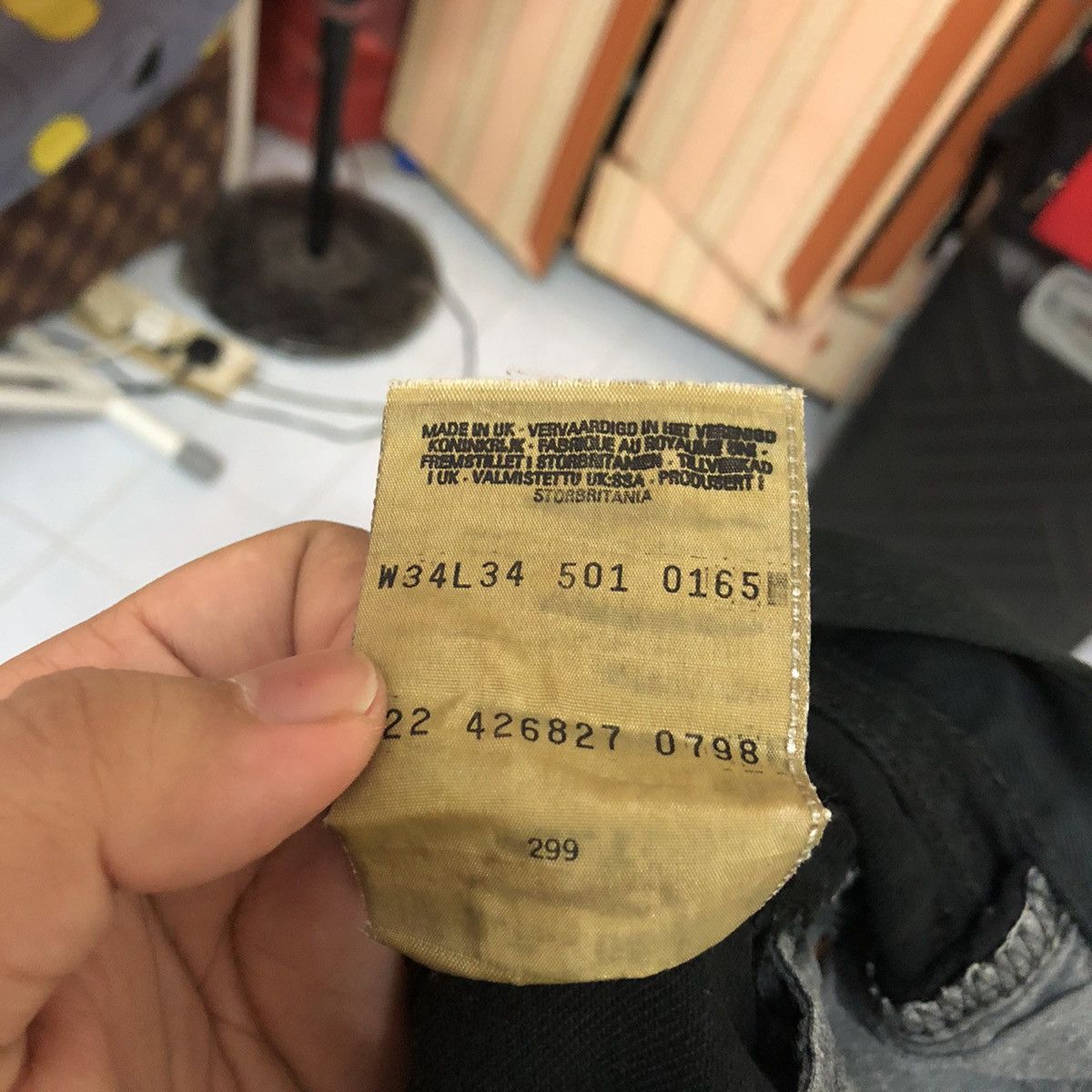 Levi's Levis Black vintage jeans Denim Pants #A2602 Size US 34 / EU 50 - 20 Thumbnail