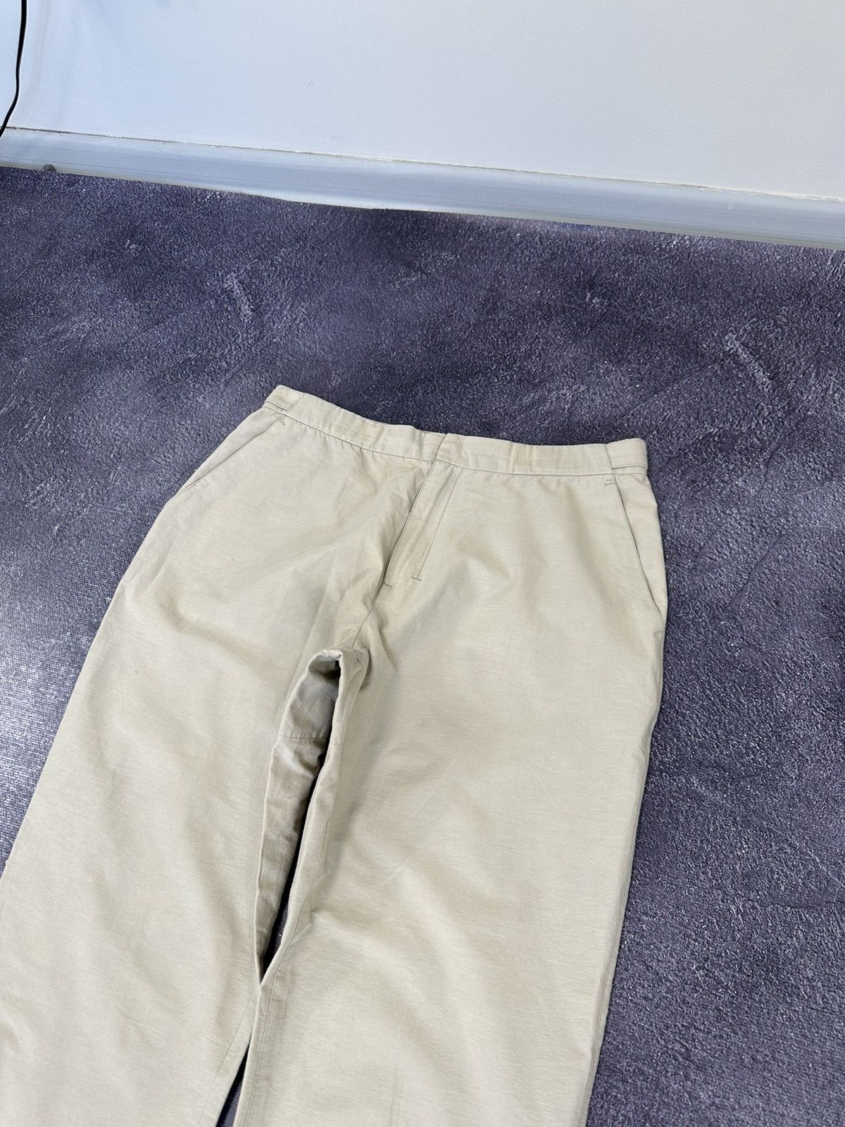 Helmut Lang Vintage Prada Red Tab Cream Rare Grail Baggy Nylon Pants Size US 32 / EU 48 - 6 Thumbnail