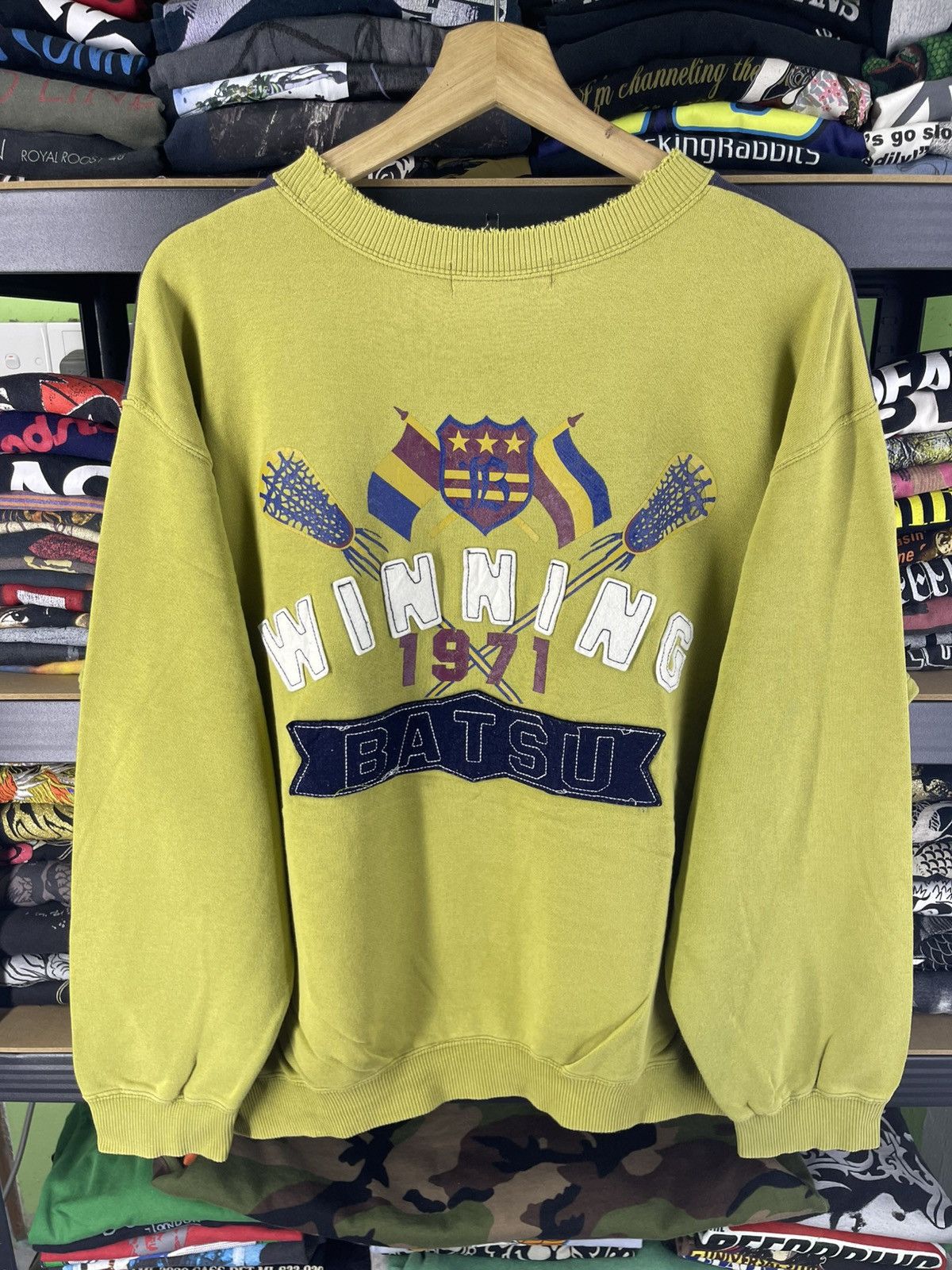 Japanese Brand Vintage 90's Batsu Winning 1971 Thrashed Sweatshirt Size US L / EU 52-54 / 3 - 3 Thumbnail