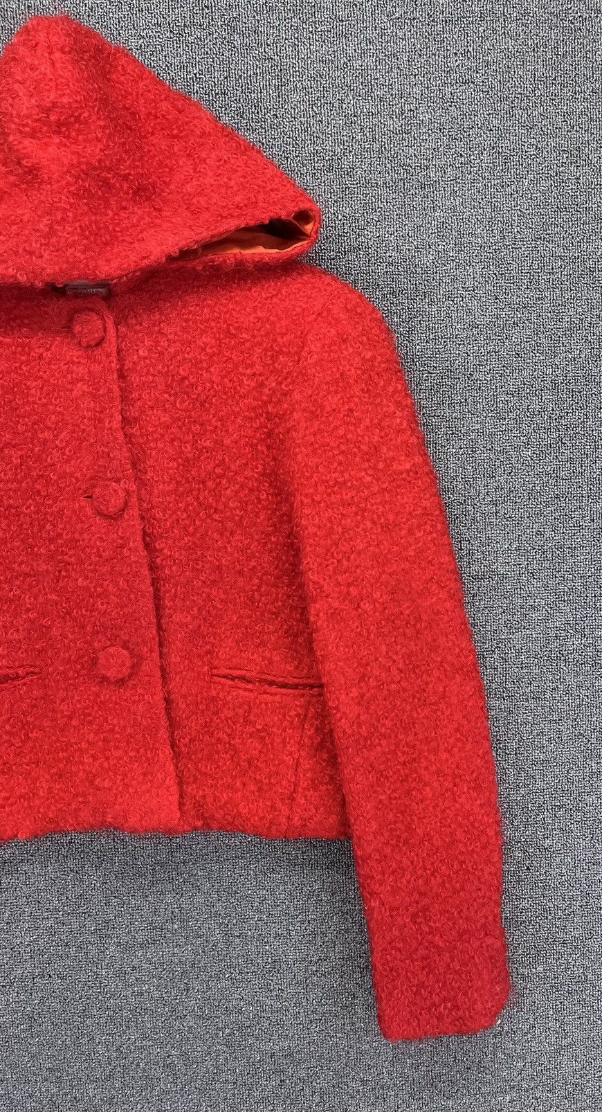 agnes b. Vintage Agnes B. Deep Pile Fleece Hoodie Jacket Size XXS / US 00 / IT 34 - 4 Thumbnail