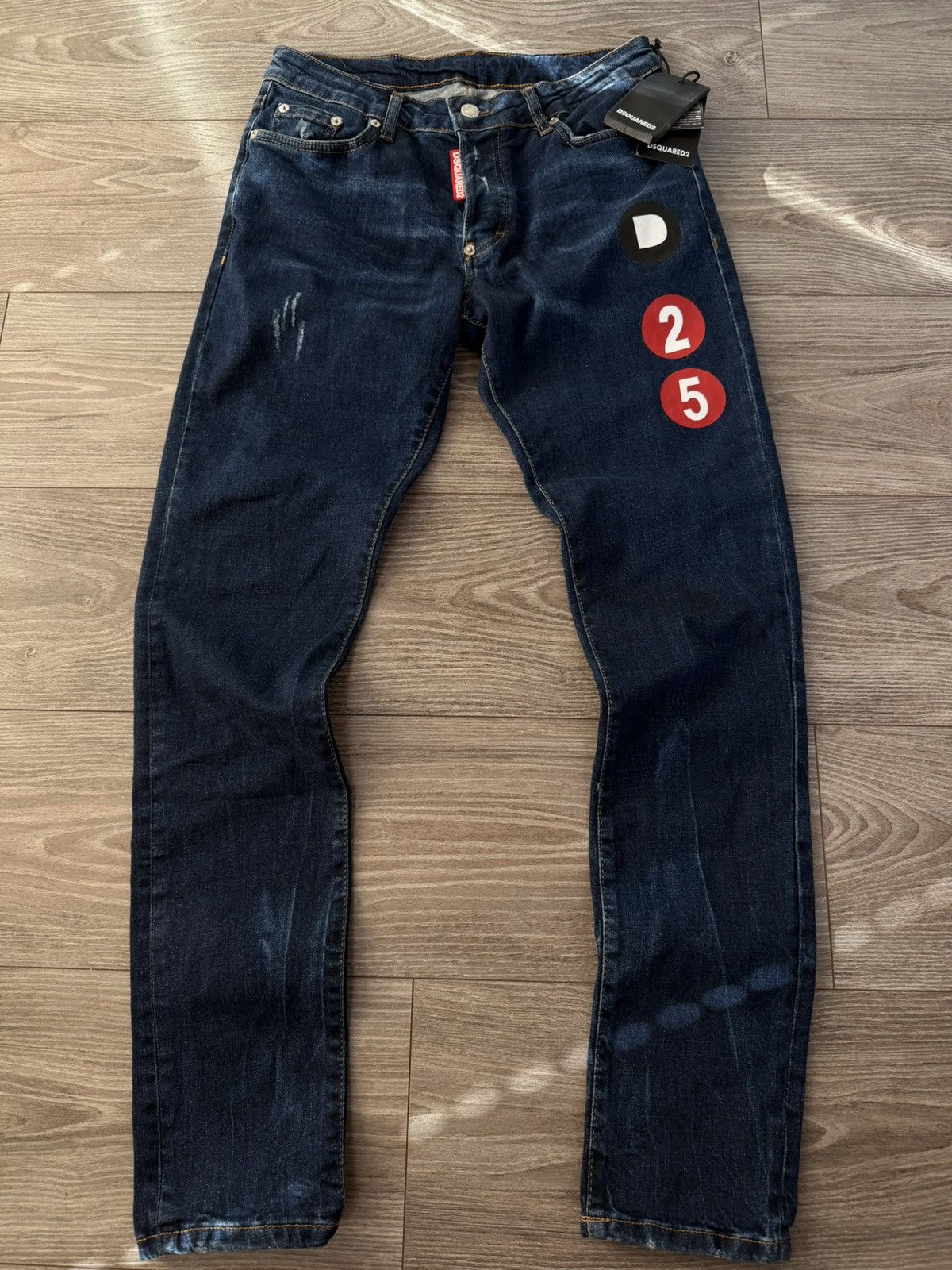 Dsquared2 Dsquared 2 New RRP: 520€ Big Logo 25 D Denim Jeans Size US 30 / EU 46 - 1 Thumbnail