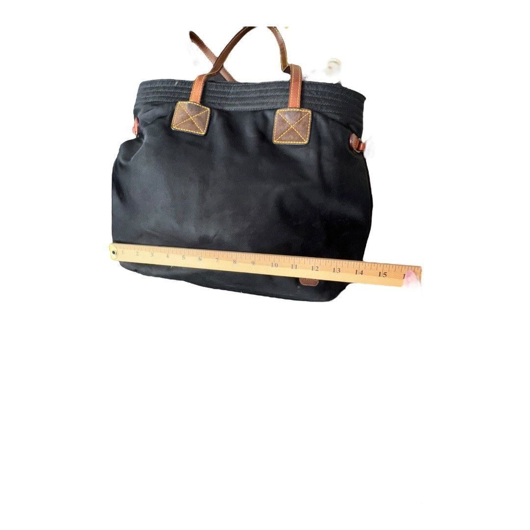 Dooney & Bourke Dooney And Bourke Nylon Tote Handbag Bucket Purse Black Brow Size ONE SIZE - 4 Thumbnail