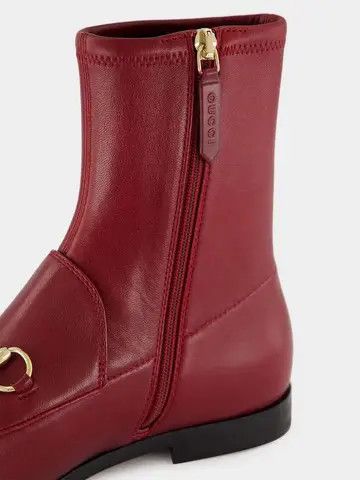 Gucci o1loc1c0326 831013 Women's Jordan Ankle Boots in Red Size US 11 / IT 41 - 4 Thumbnail
