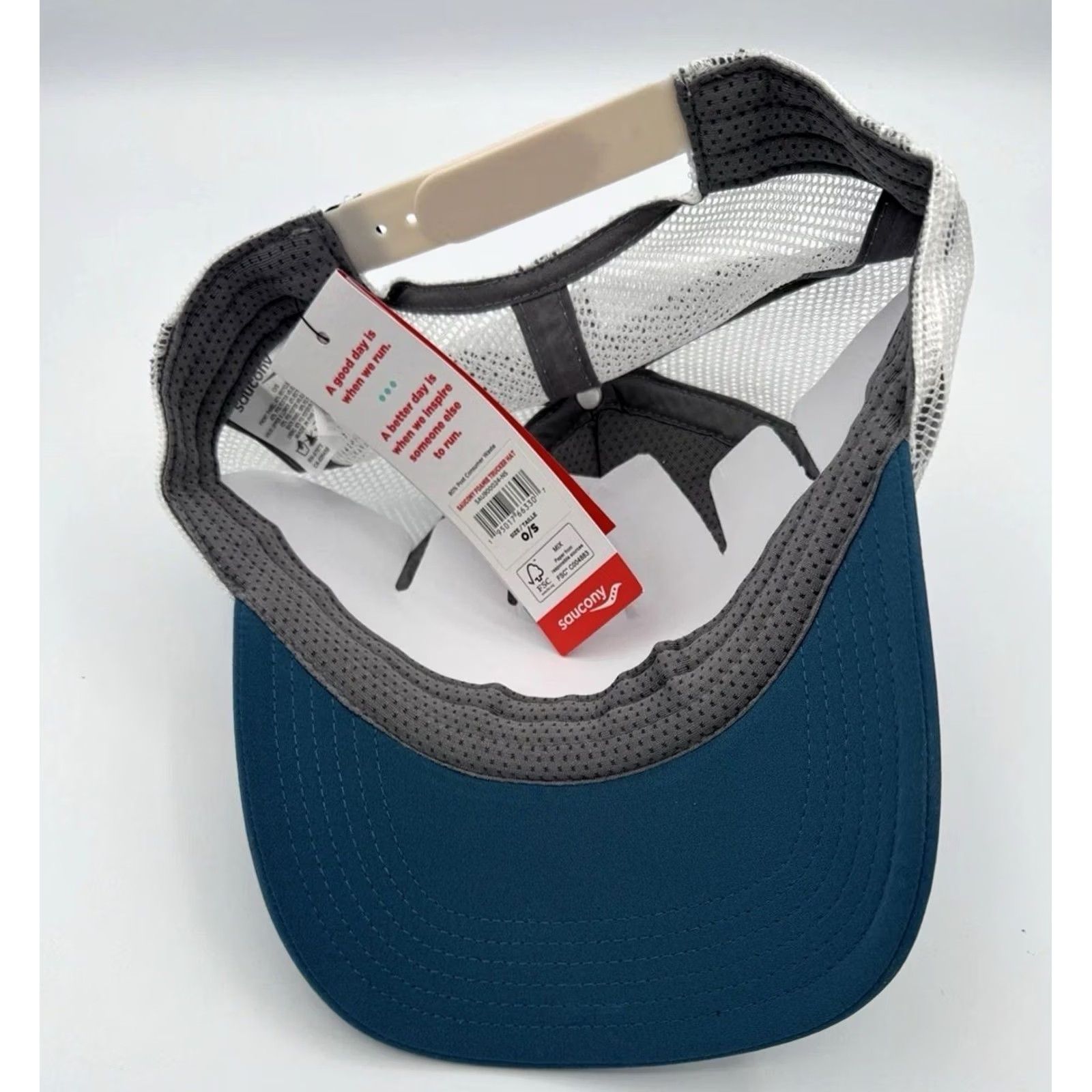 Saucony Saucony Hat Cap Retro Trucker Style Snapback Mesh Blue White Boston Mens Size ONE SIZE - 4 Thumbnail