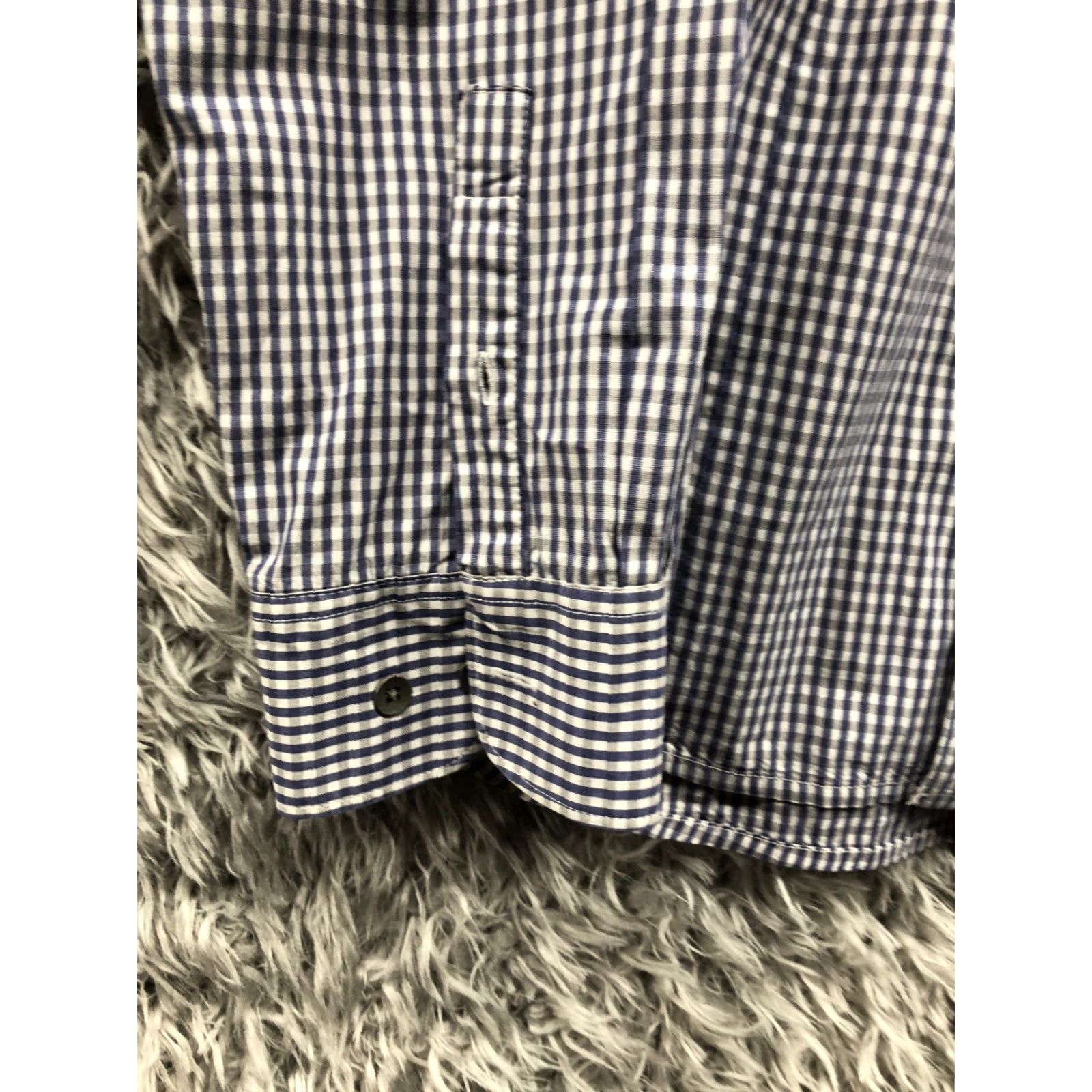 Kenneth Cole Kenneth Cole Shirt L Mens Blue Striped Long Sleeve Spread Collar Shirt Size US L / EU 52-54 / 3 - 2 Thumbnail