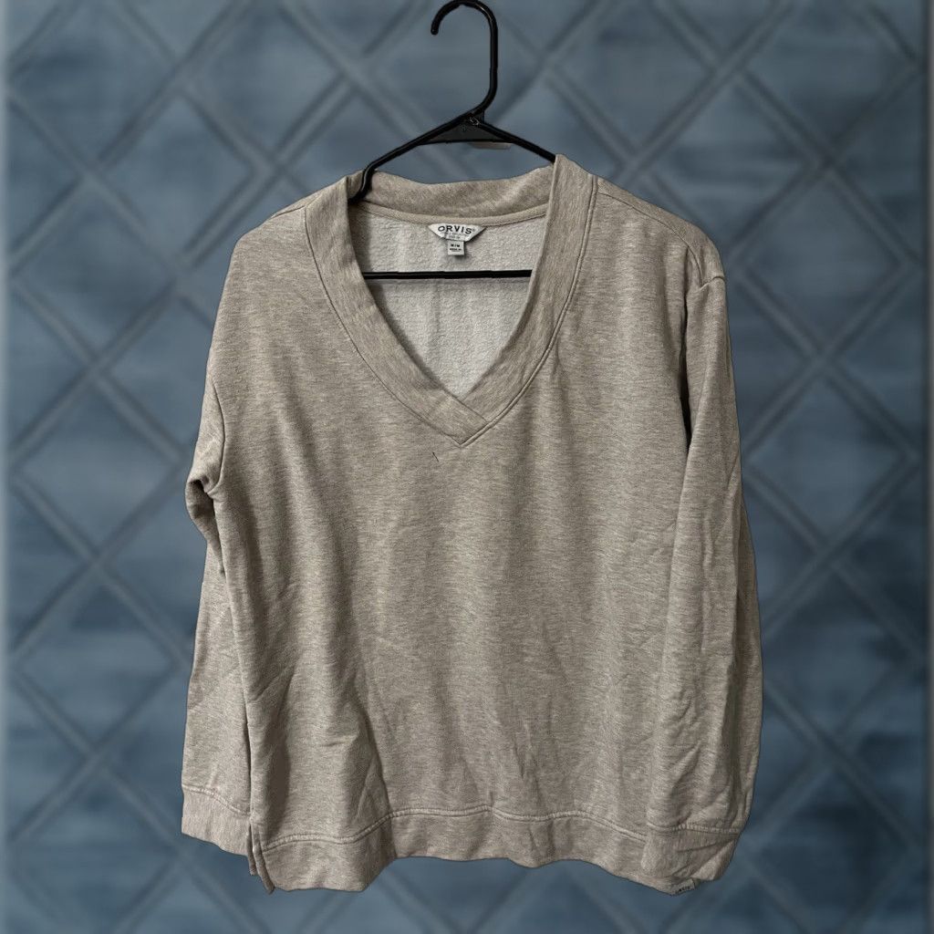 Orvis Orvis Sweater Men M Beige V-Neck Pullover Casual Preppy Logo Knit All Seasons Modern Regular Mens Size US M / EU 48-50 / 2 - 1 Thumbnail