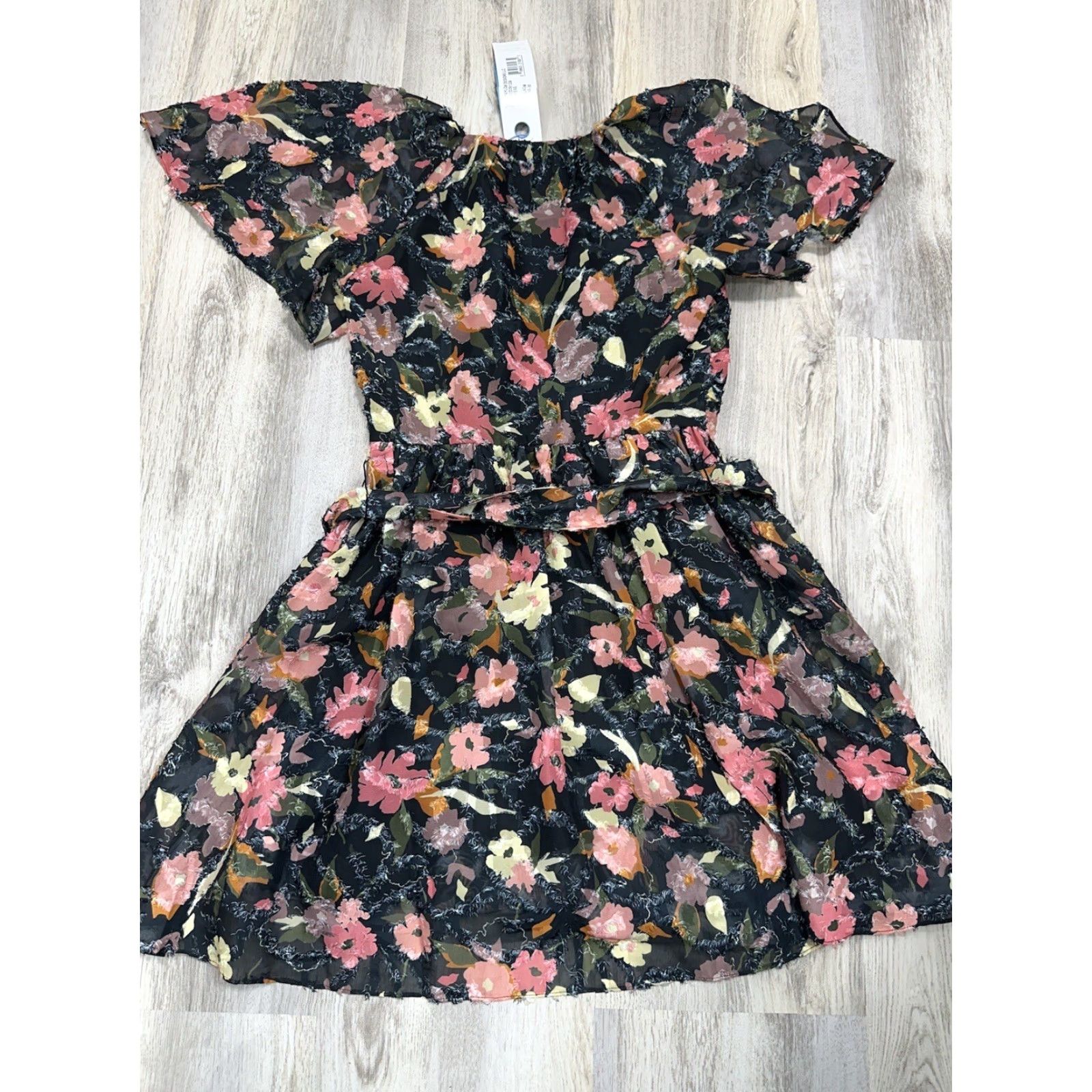 Tanya Taylor Tanya Taylor Women Black Mara Floral Print V-Neck A-Line Mini Dress Size 0 Size XS / US 0-2 / IT 36-38 - 5 Thumbnail