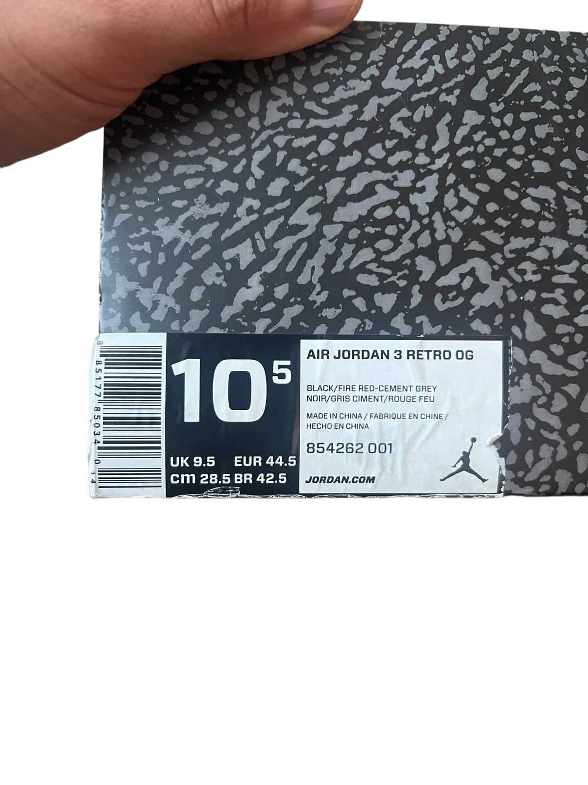 Jordan Brand BLACK CEMENT 3 Size US 10.5 / EU 43-44 - 6 Thumbnail