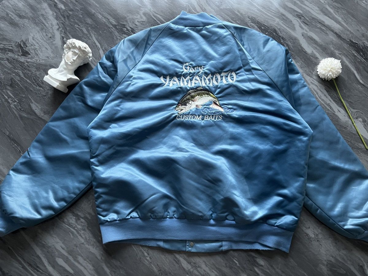 Japanese Brand × Vintage Gary Yamamoto : Custom Baits Bomber Satin Jacker Size US L / EU 52-54 / 3 - 8 Thumbnail